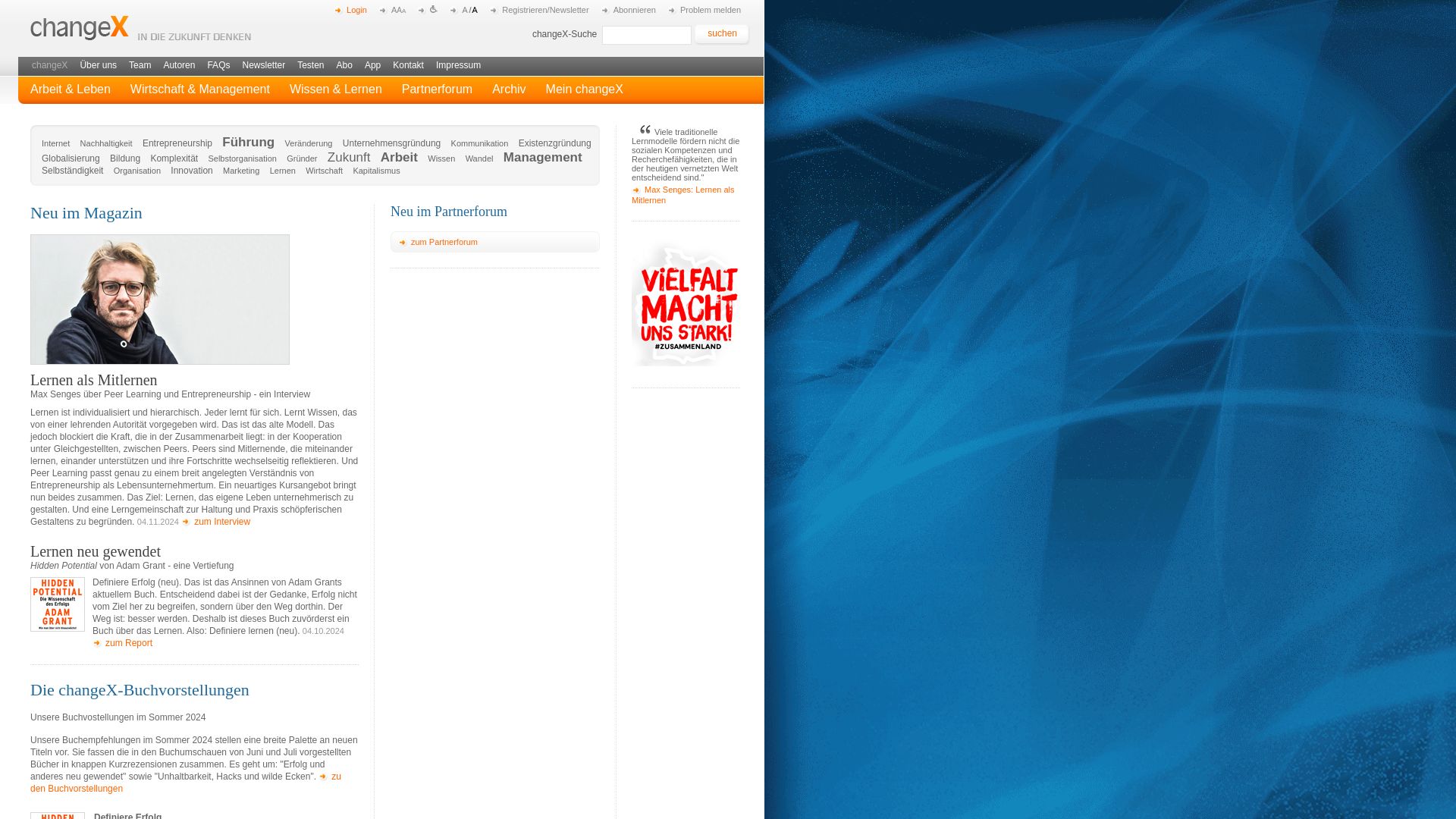 ChangeX: Wandel in Wirtschaft und Gesellschaft