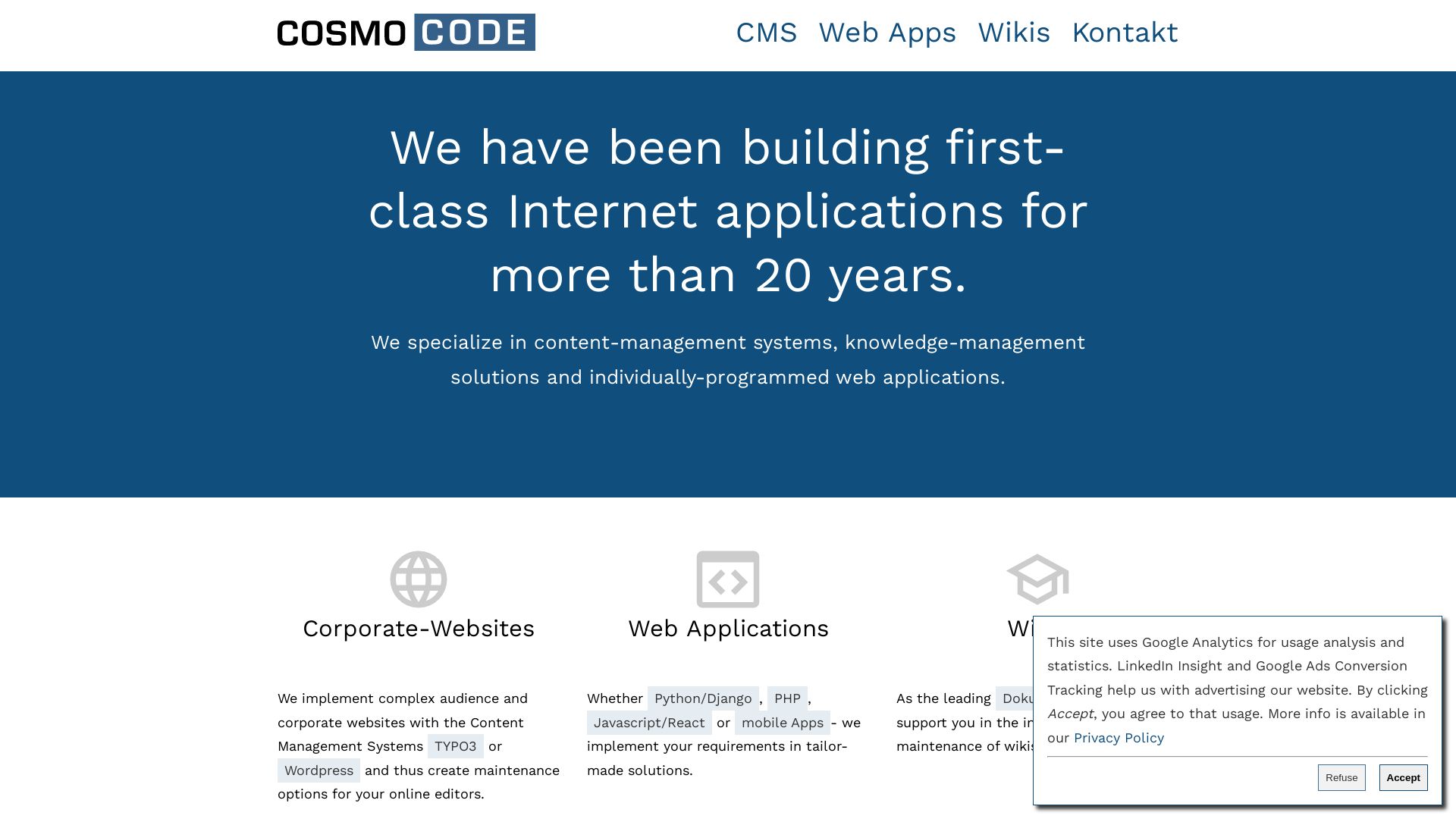 CosmoCode Gesellschaft für Konzeption und Entwicklung internetbasierter Softwaresysteme bmH
