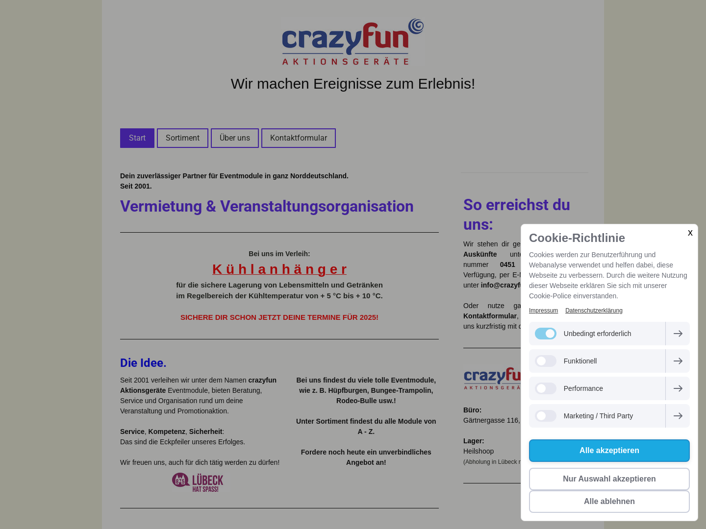 Crazyfun Aktionsgeräte - Inh. Christoph Dornheim
