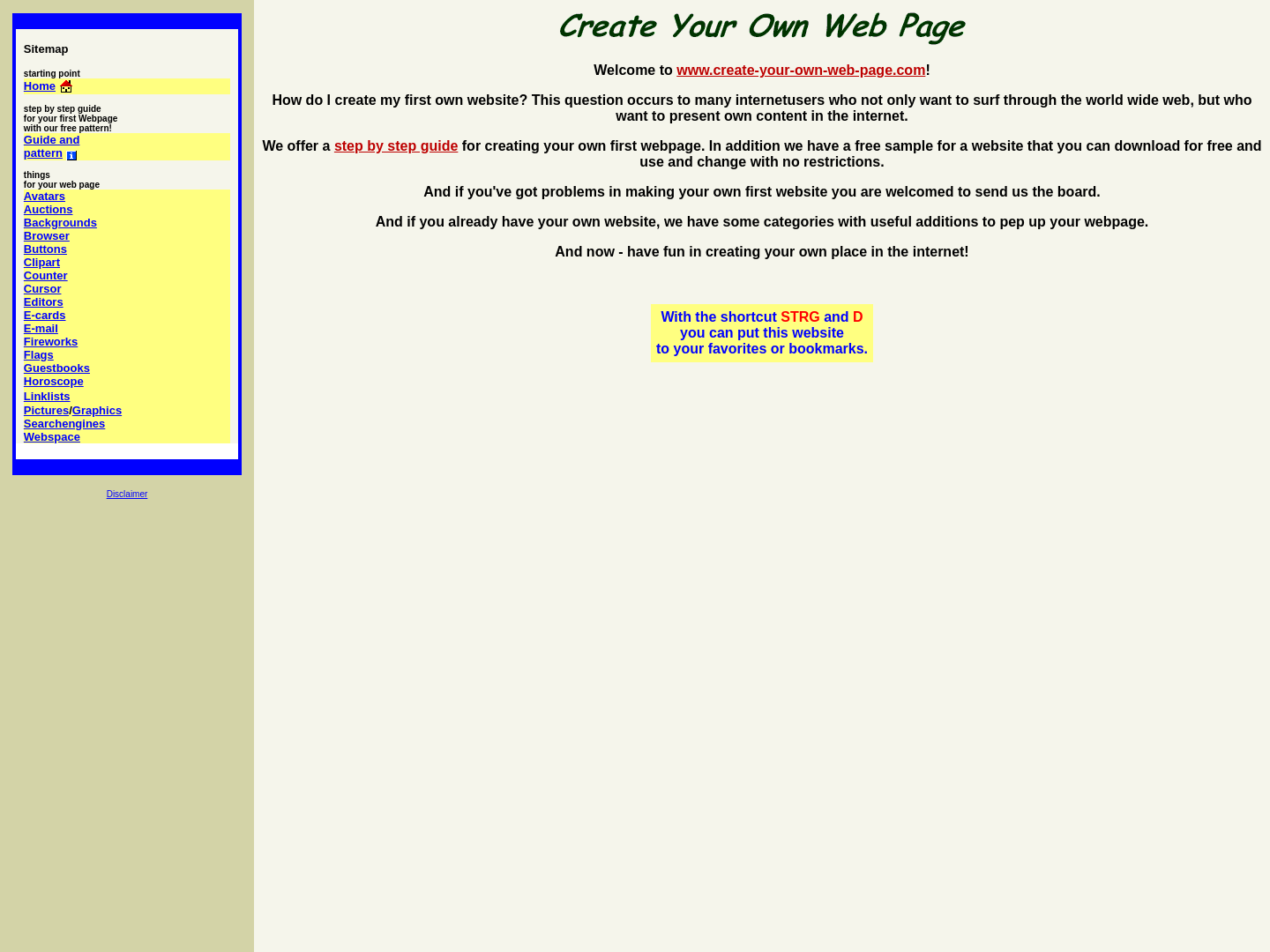 Create your own web page, Dirk Oltmanns