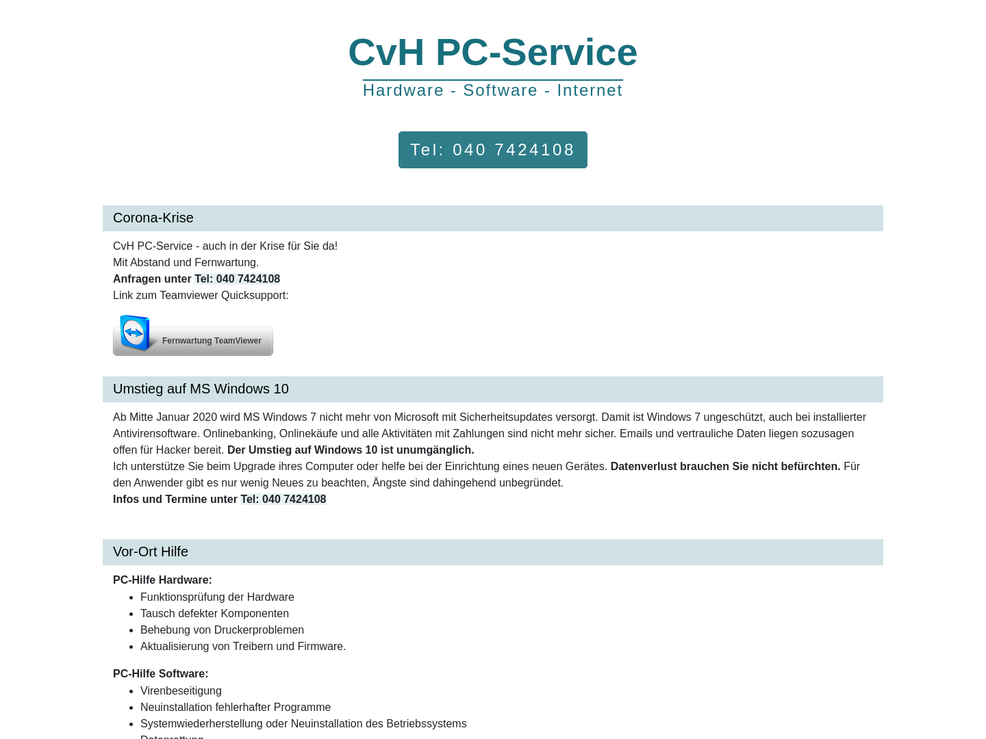 Christian von Holdt - PC Hilfe für Privat und Büro