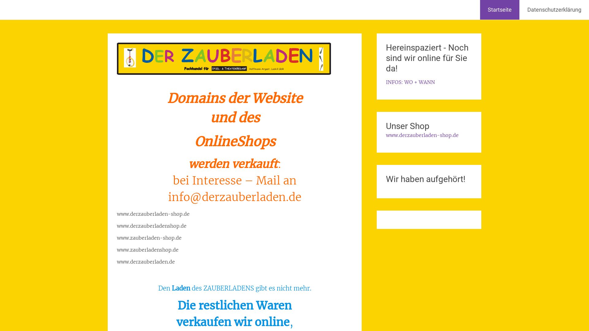 Der Zauberladen Fachhandel für Spiel- und Theaterbedarf Hoffmann-Argast Loskill GbR