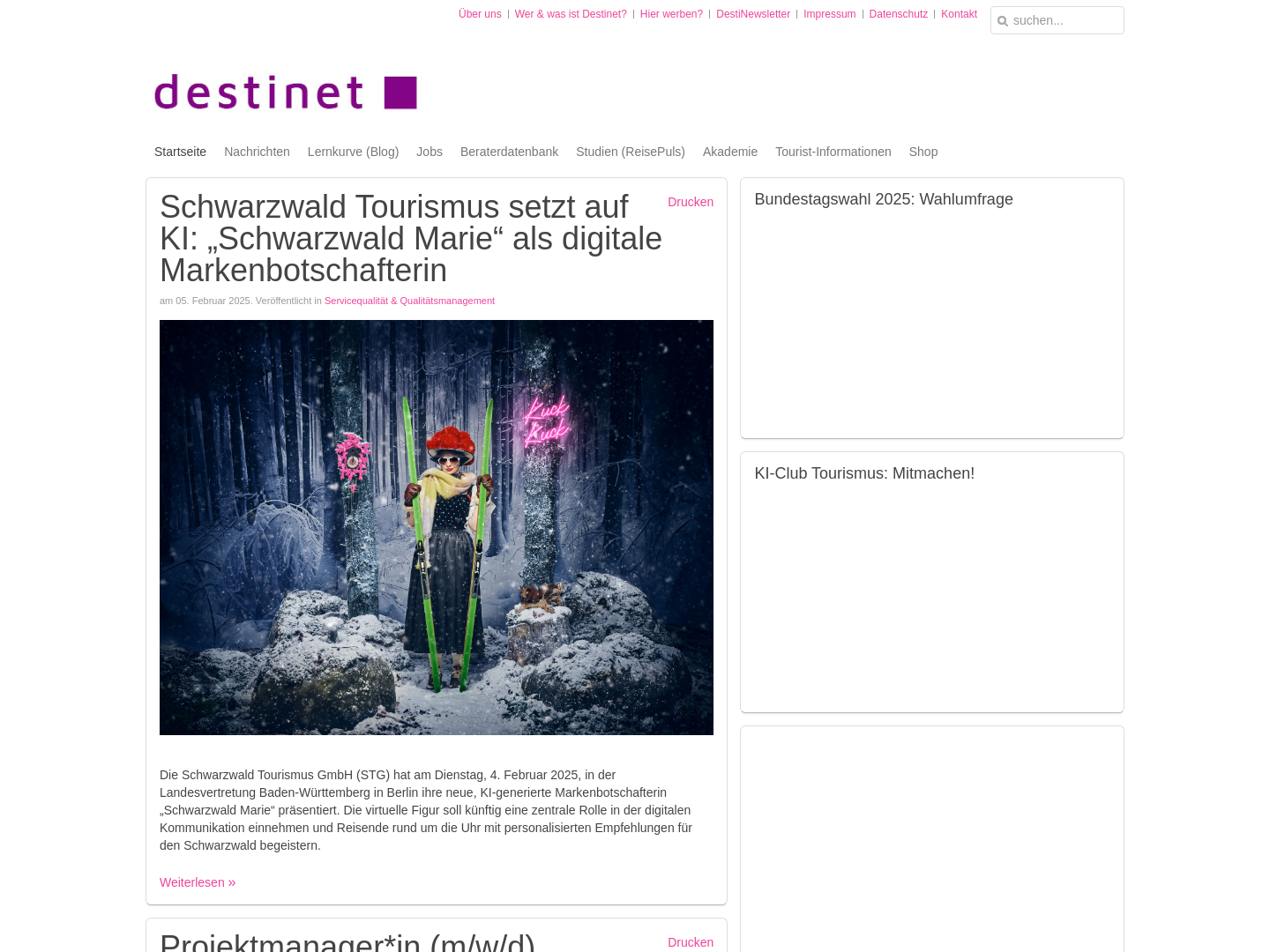 Destinet.de - Infodienst Destinationsmanagement