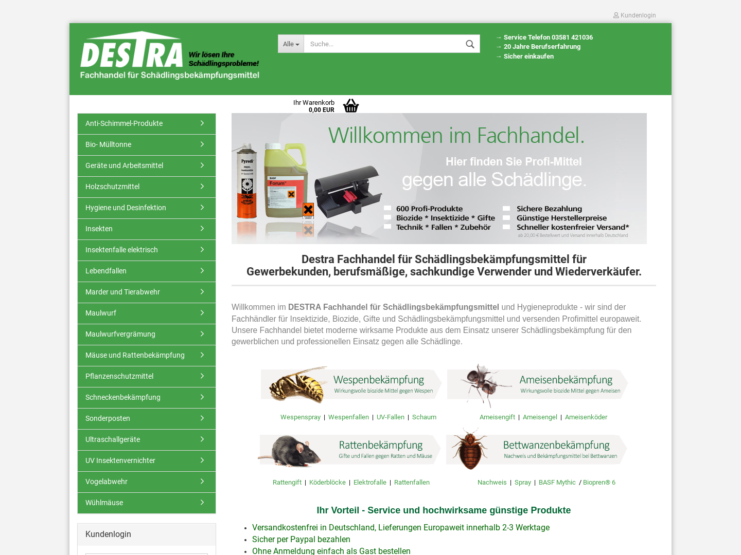 Destra Shop - Schädlingsbekämpfungsmittelshop, Mike Tralls