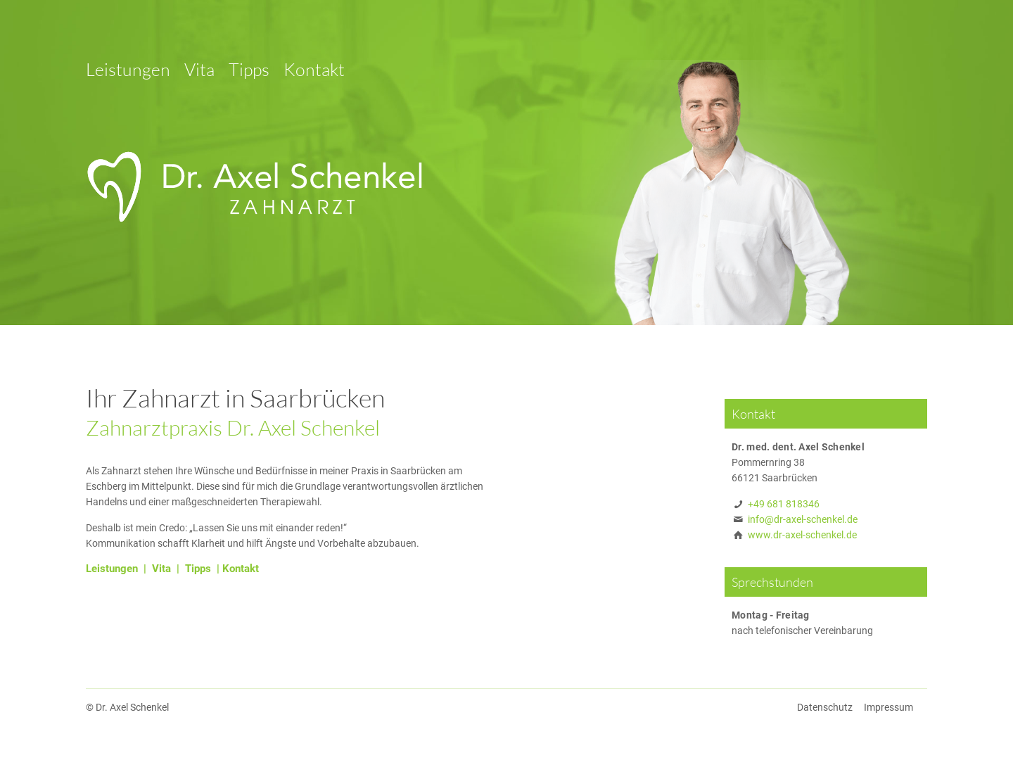Schenkel, Dr. med. dent. Axel, Zahnarzt