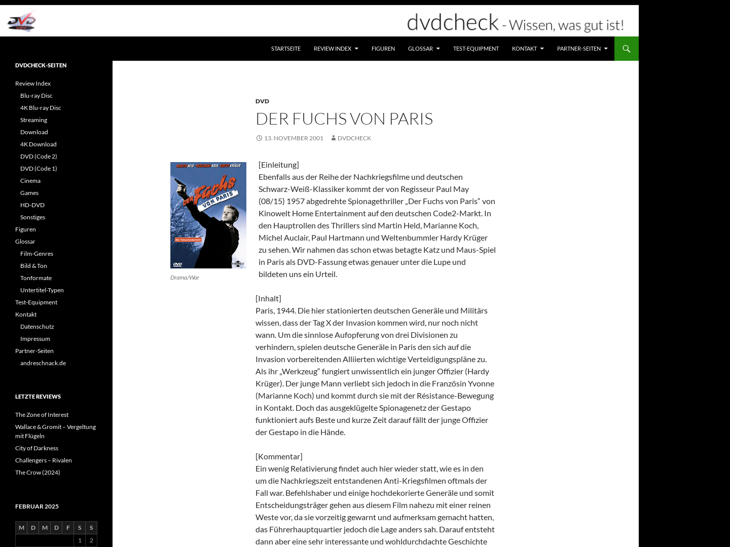 DVD-Check: Der Fuchs von Paris