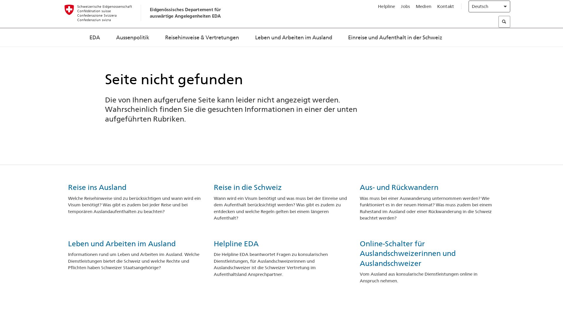 Eidgenössisches Departement für auswärtige Angelegenheiten