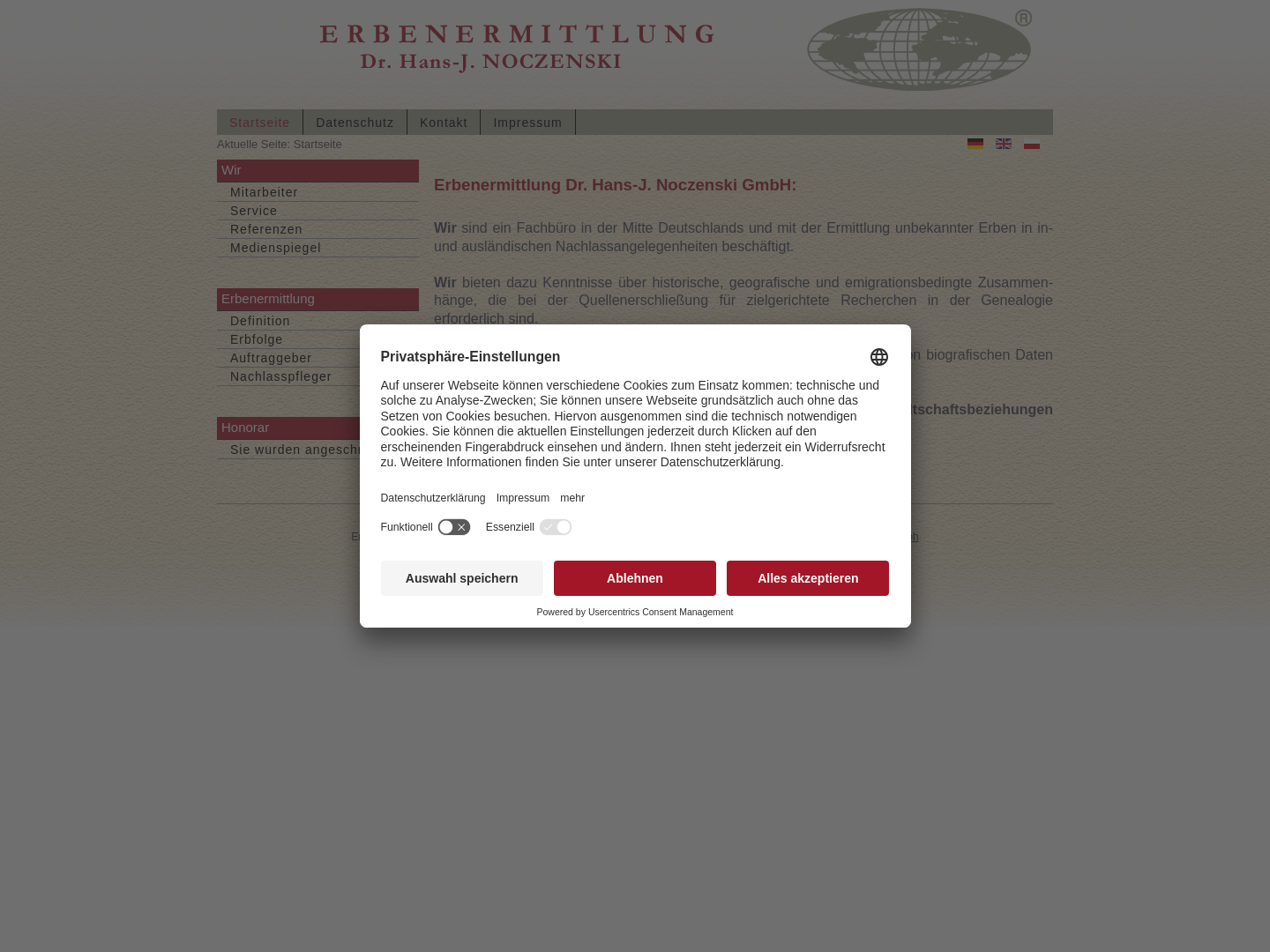 Erbenermittlung Dr. Hans-J. Noczenski e.K.