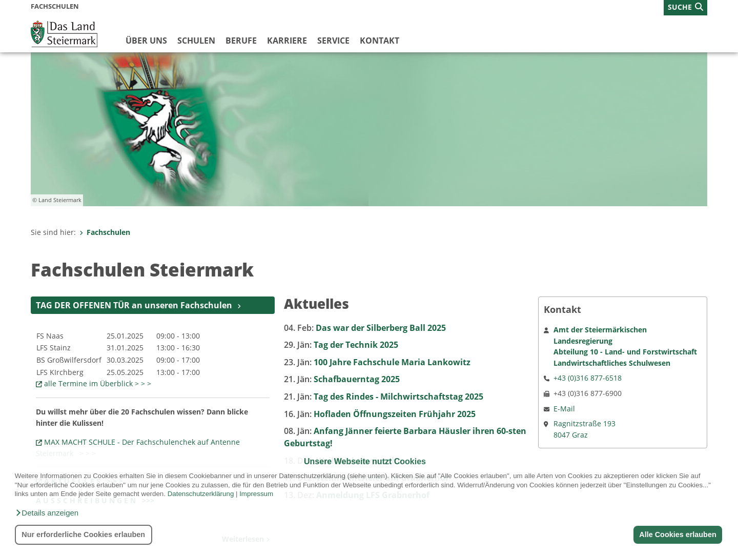 Land- und forstwirtschaftliche Berufs- und Fachschulen der Steiermark