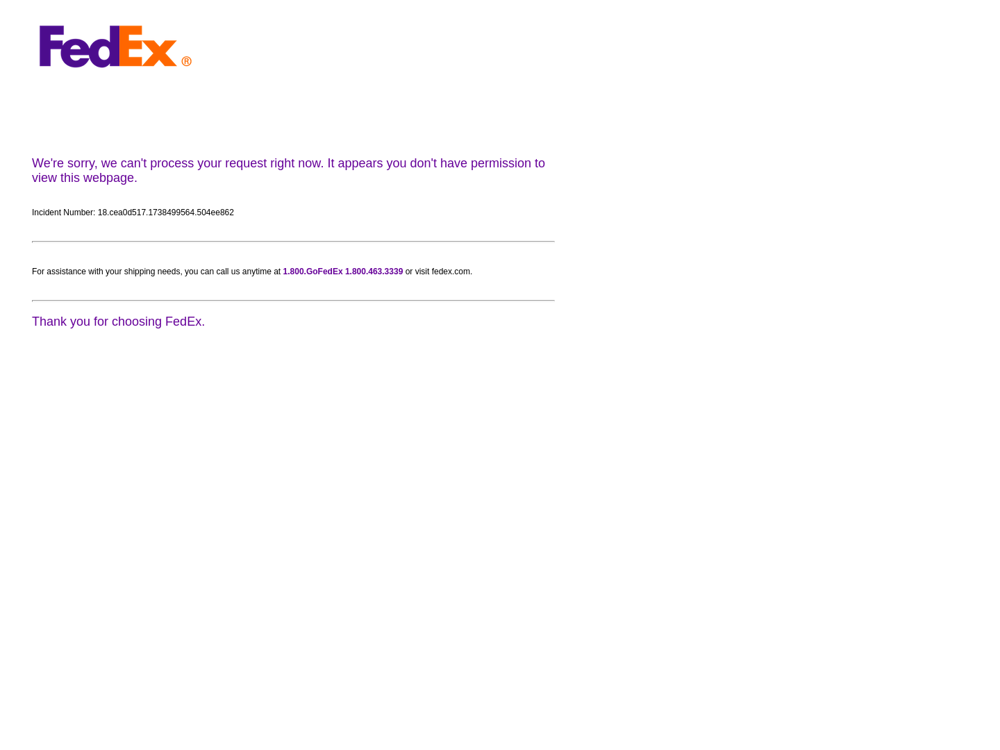 FedEx Federal Express Europe Inc.