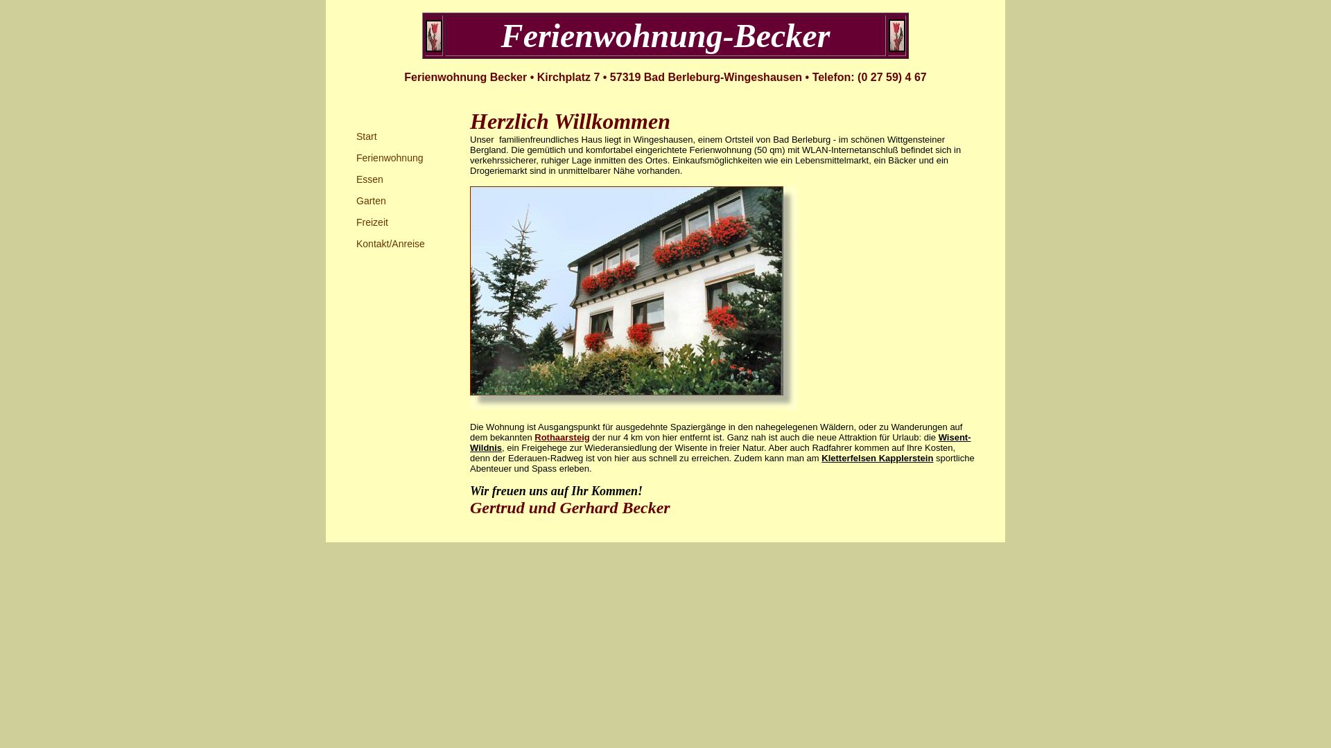 Ferienwohnung Becker