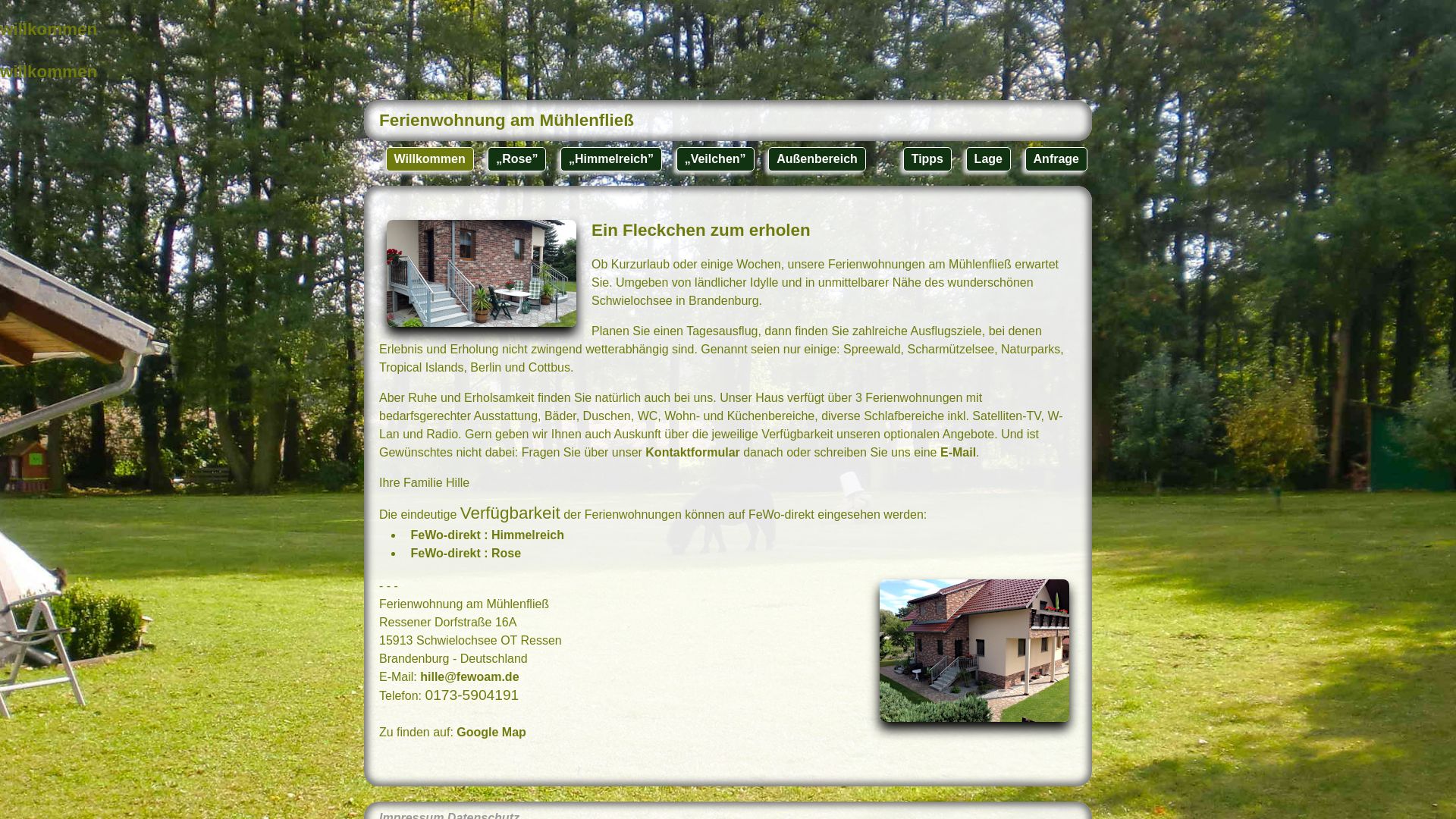 Ferienhaus am Mühlenfließ - Familie Hille