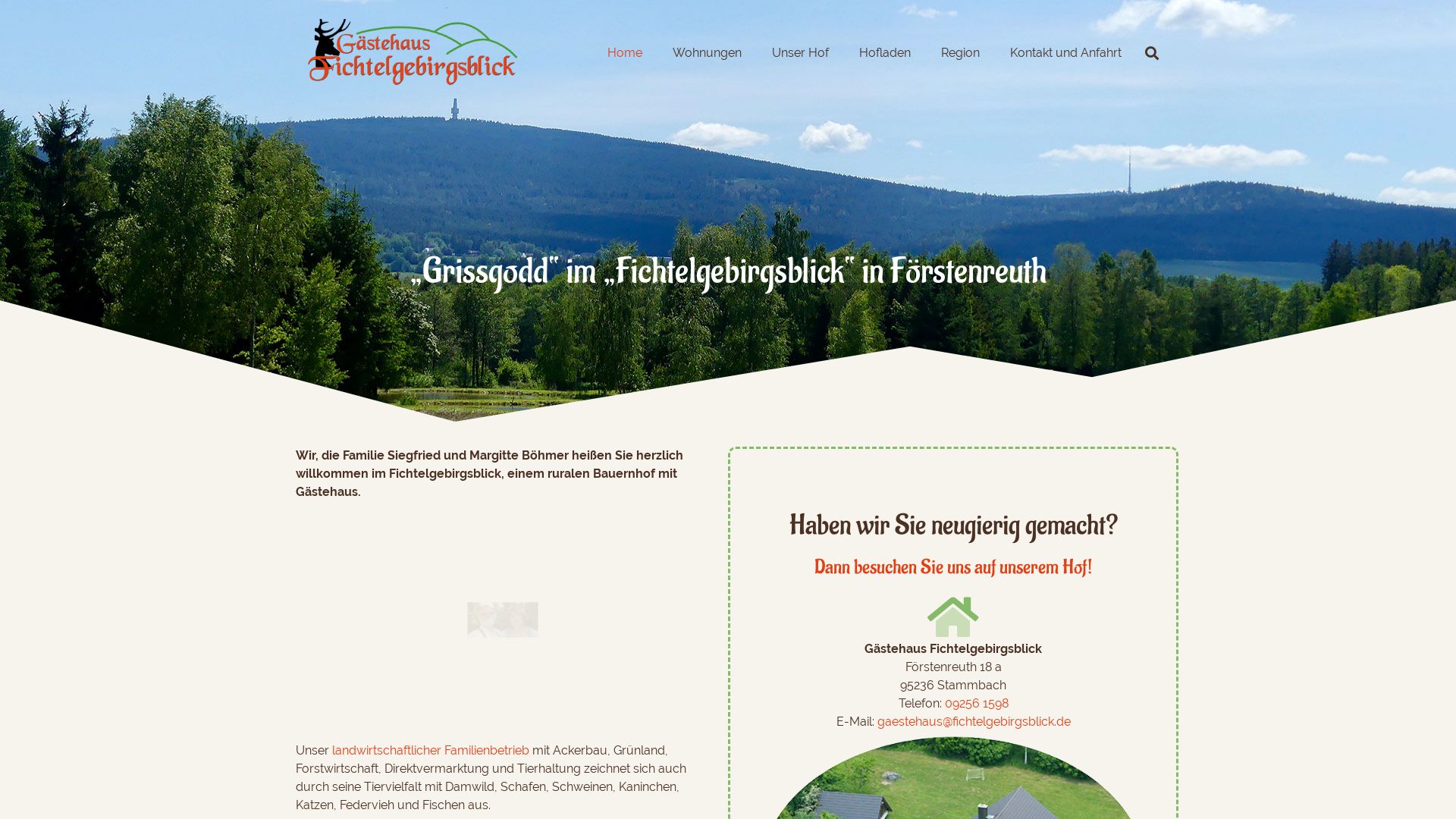 Gästehaus Fichtelgebirgsblick in Förstenreuth