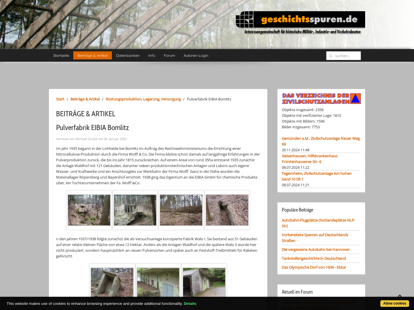 Pulverfabrik EIBIA Bomlitz - lostplaces.de