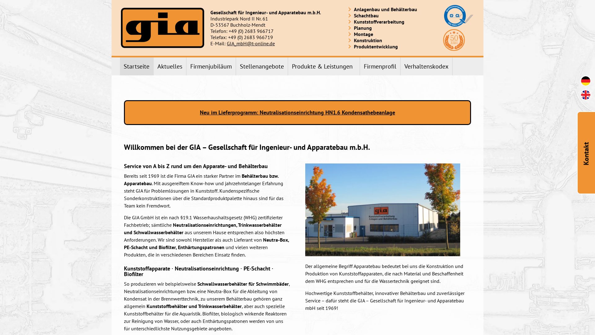 GIA - Gesellschaft für Ingenieur-und Apparatebau m.b.H.