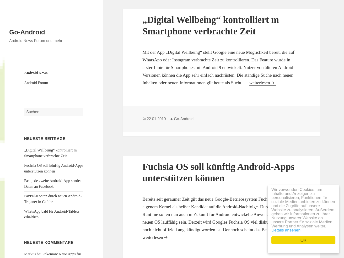 Go Android - Nachrichtenportal und Forum