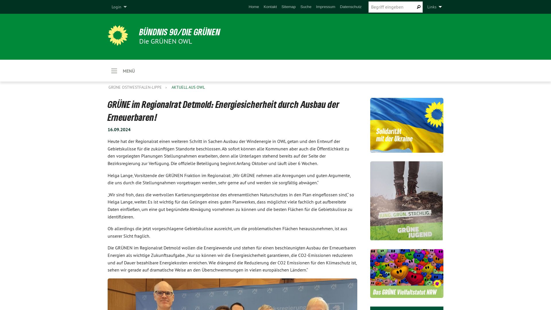 Bündnis 90/Die Grünen Bezirksverband Ostwestfalen-Lippe