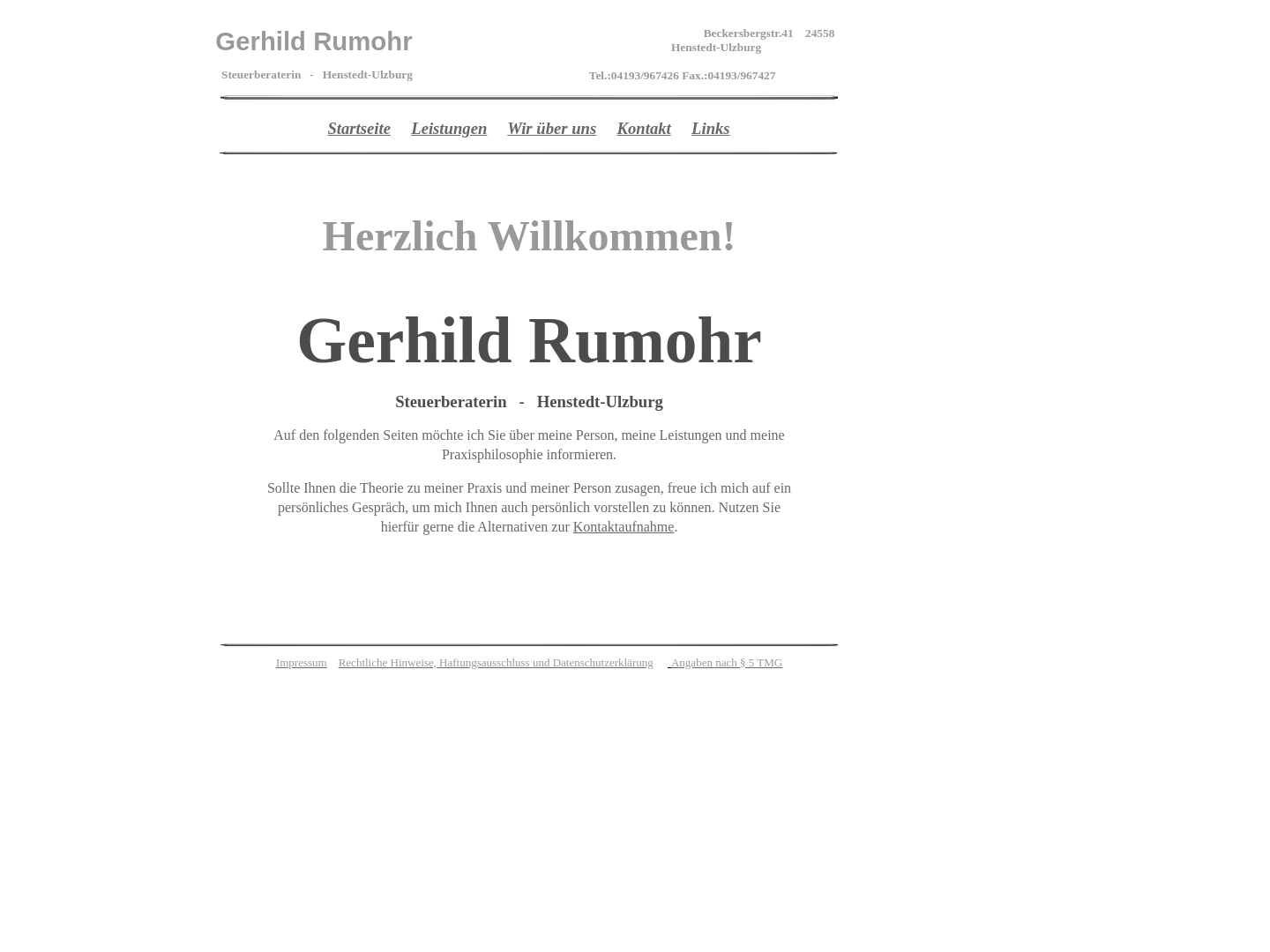 Steuerberatung Gerhild Rumohr