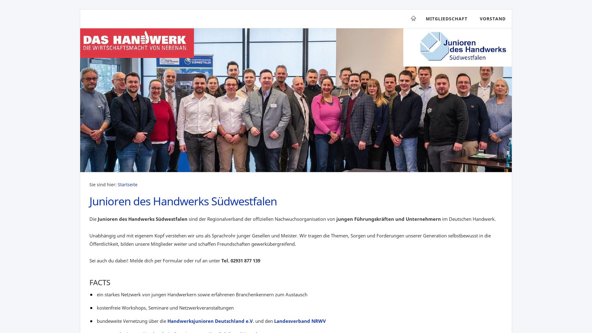 Junioren des Handwerks Südwestfalen