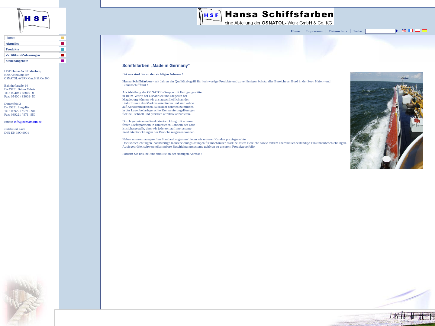 Hansa Schiffsfarben - Osnatol-Werk GmbH & Co. KG