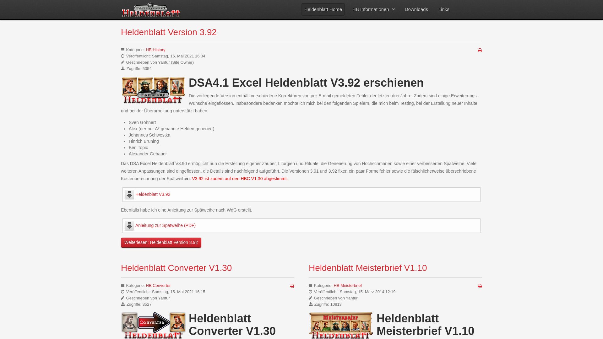Heldenblatt