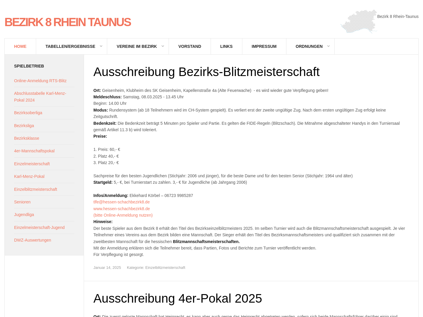 Bezirk 8 Rhein-Taunus im Hessischen Schachverband e.V.