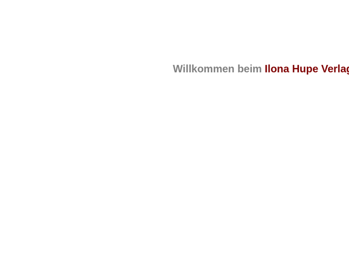 Ilona Hupe Verlag