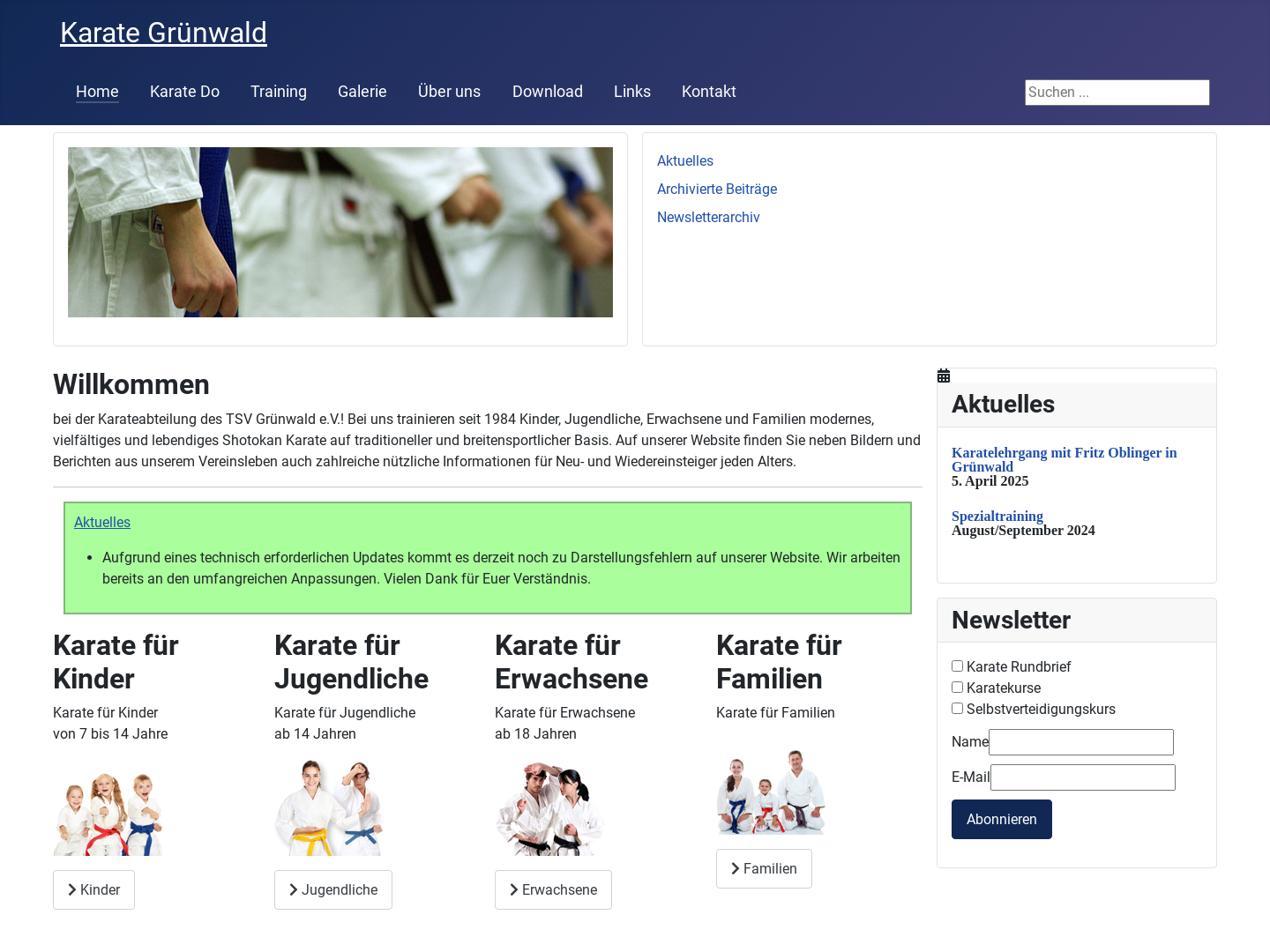 TSV Grünwald Abteilung Karate