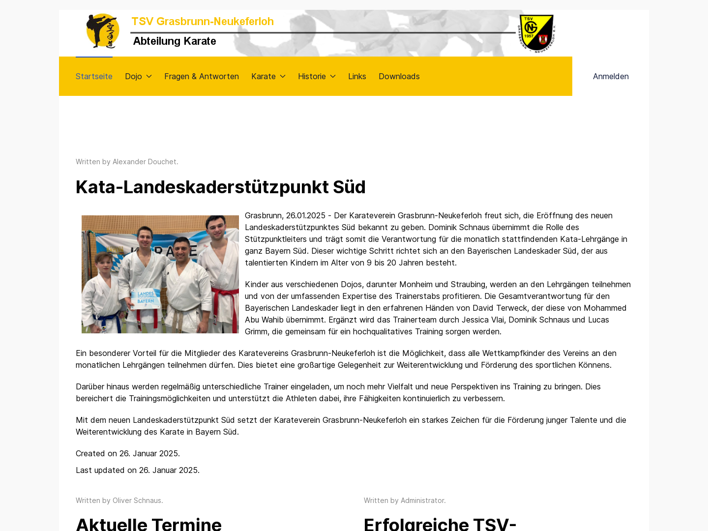 Abteilung Karate des TSV Grasbrunn-Neukeferloh