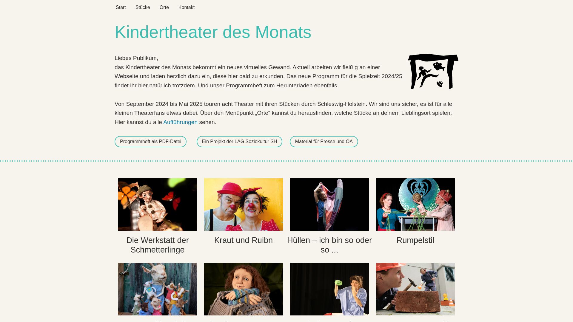 Kindertheater des Monats in Schleswig-Holstein