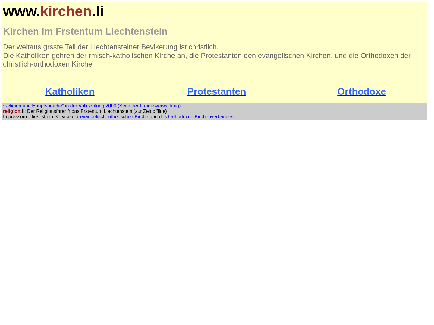 Kirchen in Liechtenstein