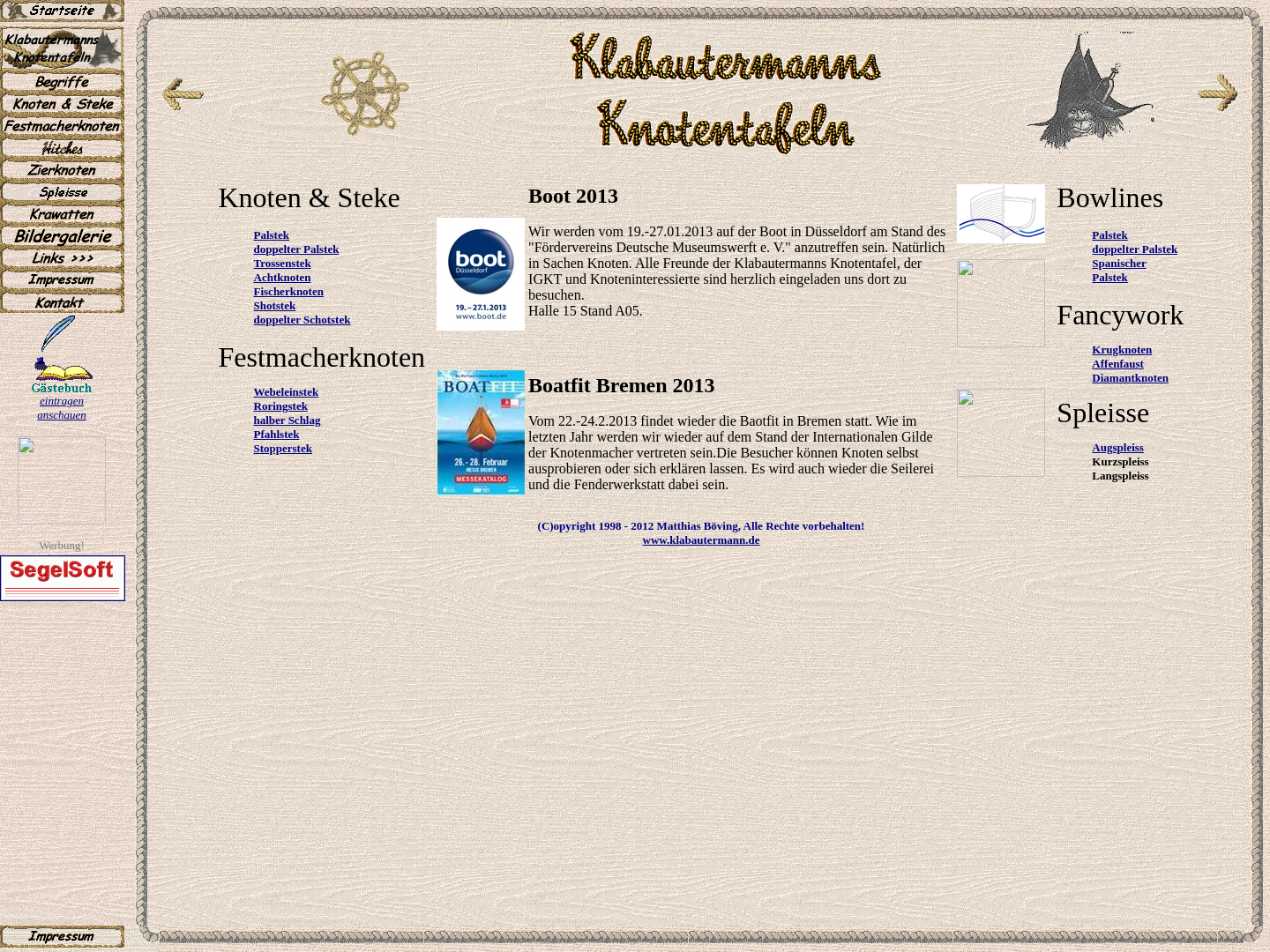 Klabautermanns Knotentafel