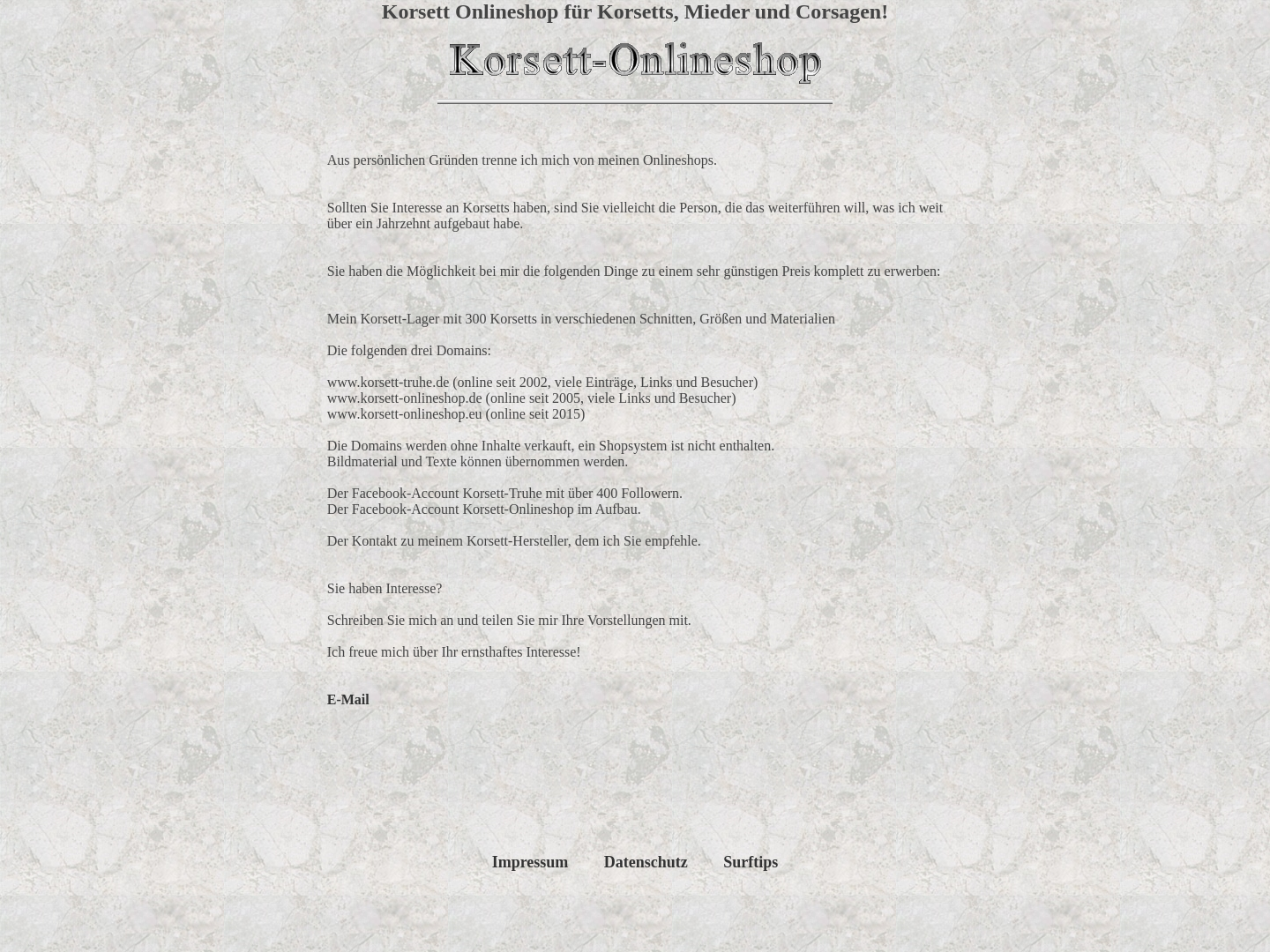 Korsett Onlineshop