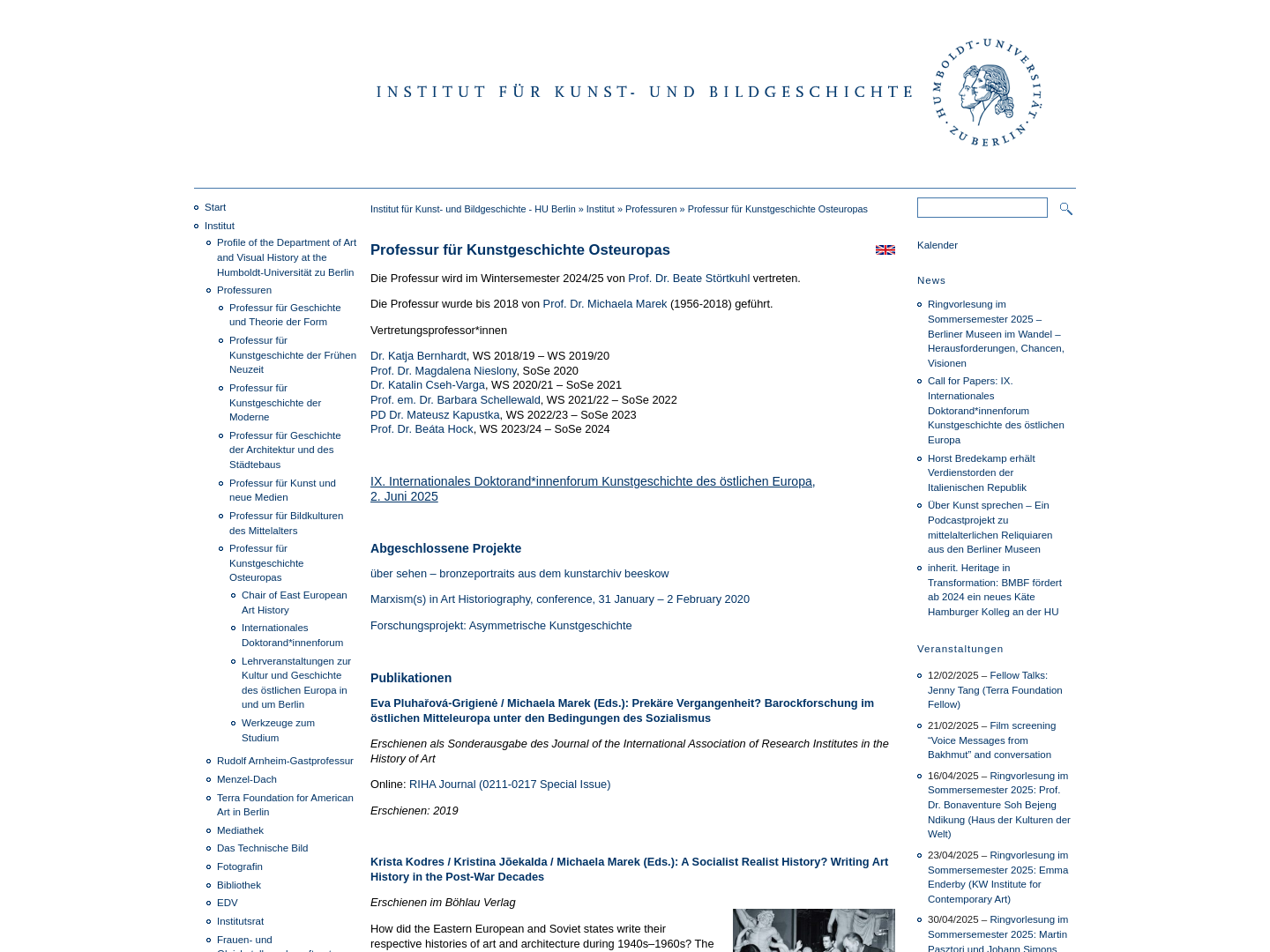 Professur für Kunstgeschichte Osteuropas
