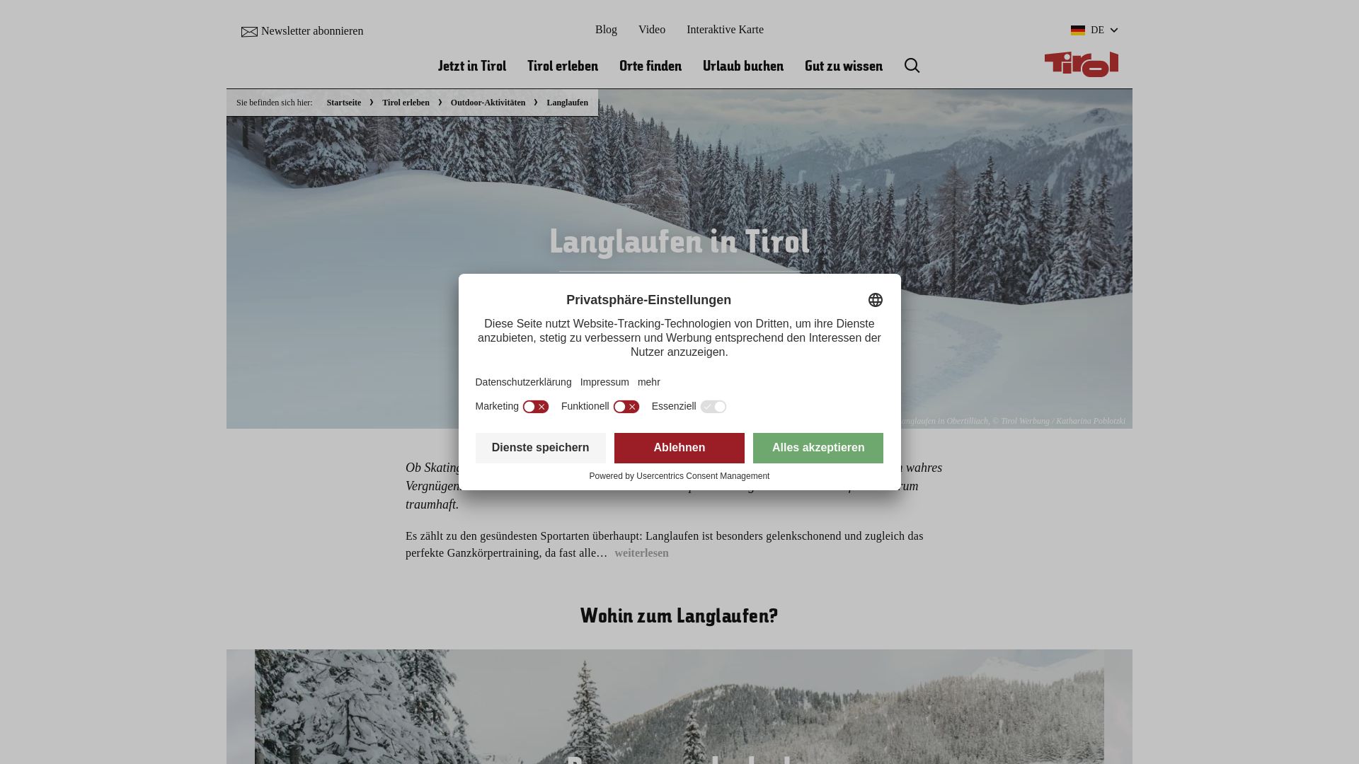 Langlauf in Tirol