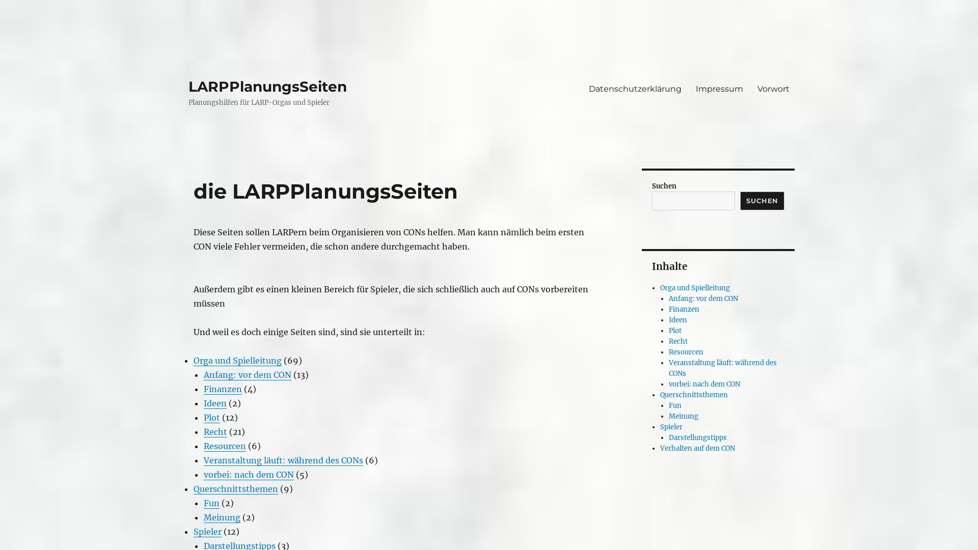 LARP-Planungsseiten