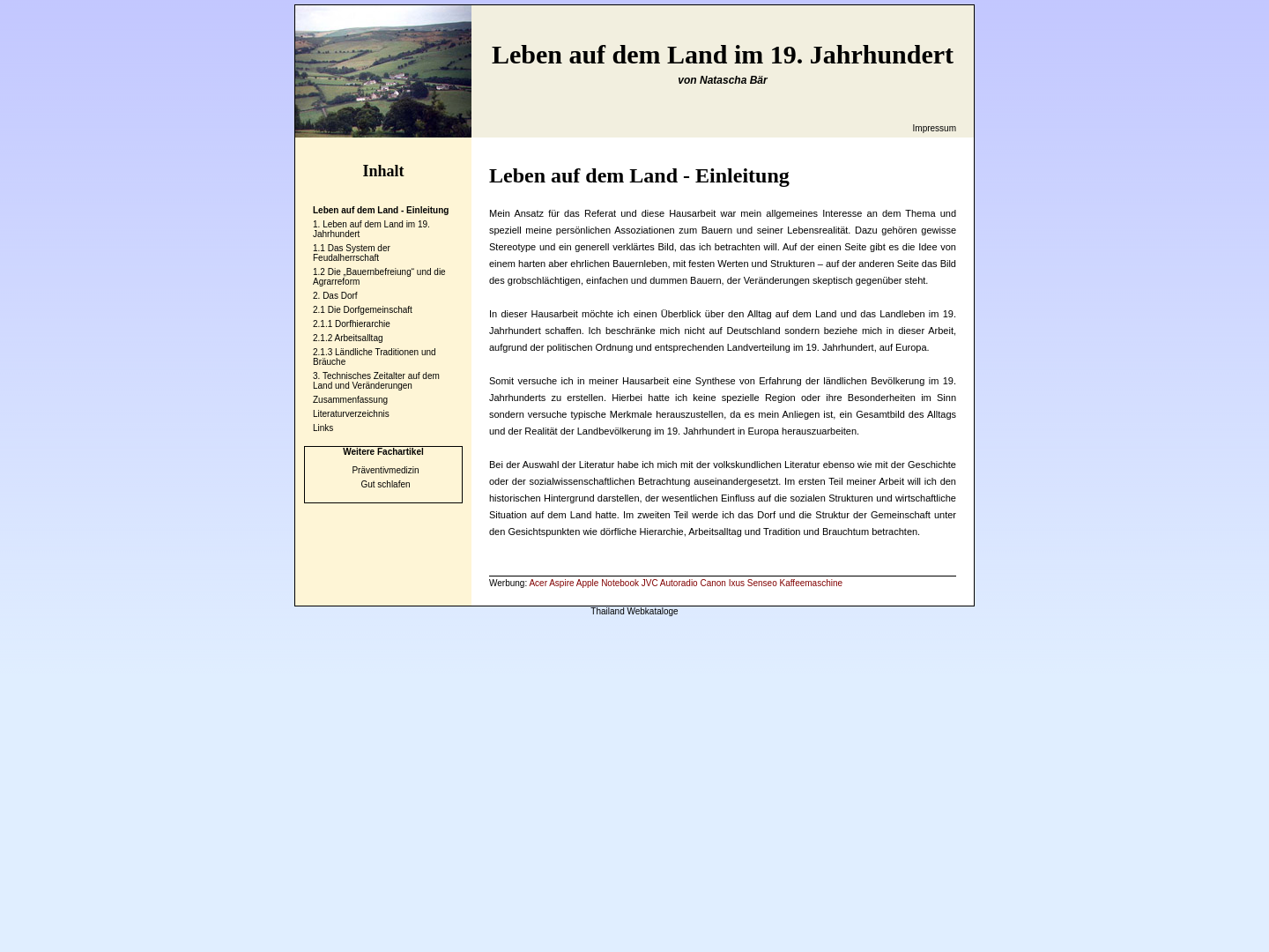 Leben auf dem Land