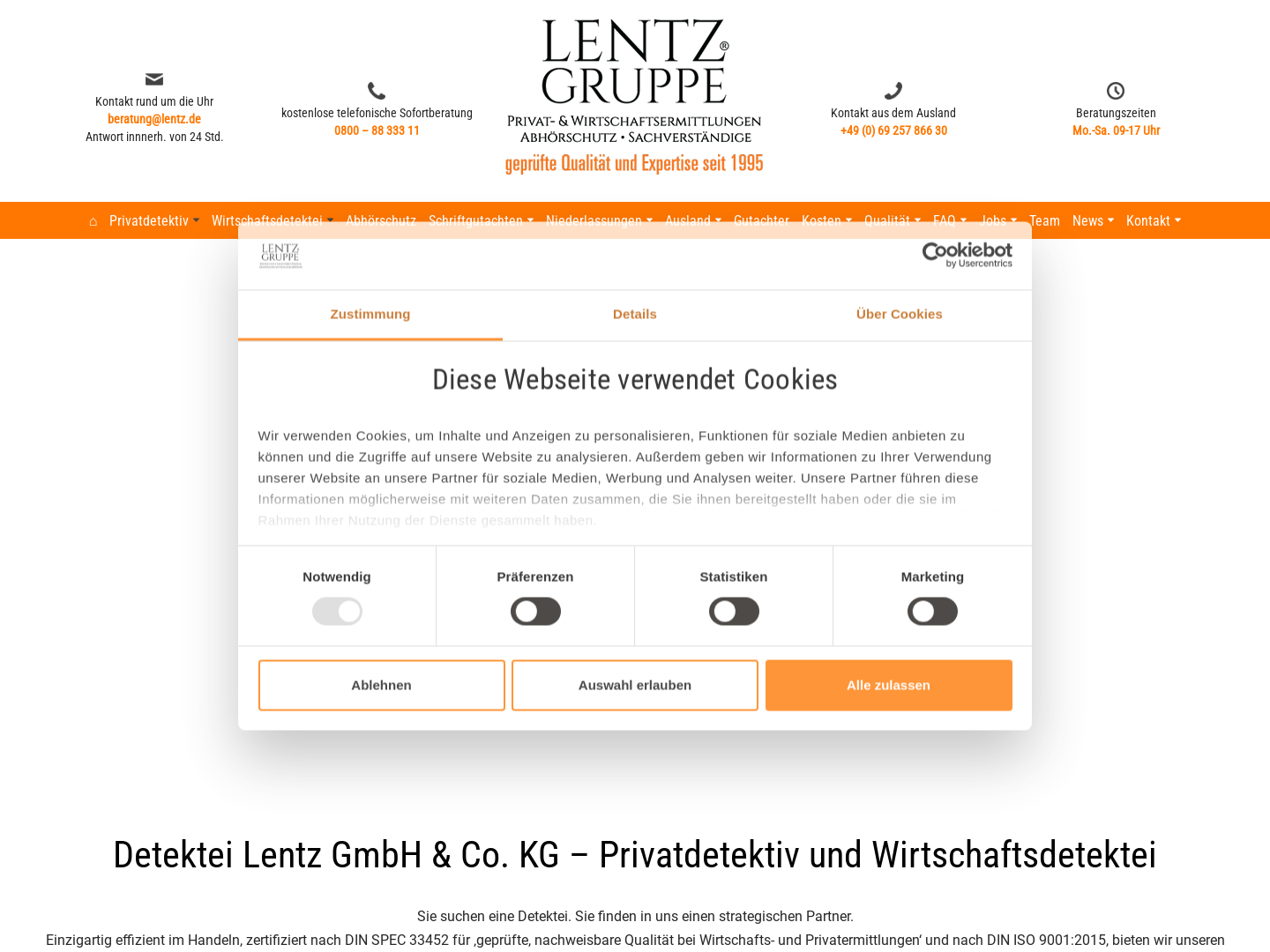 Lentz Gruppe - Lentz GmbH & Co. Detektive KG