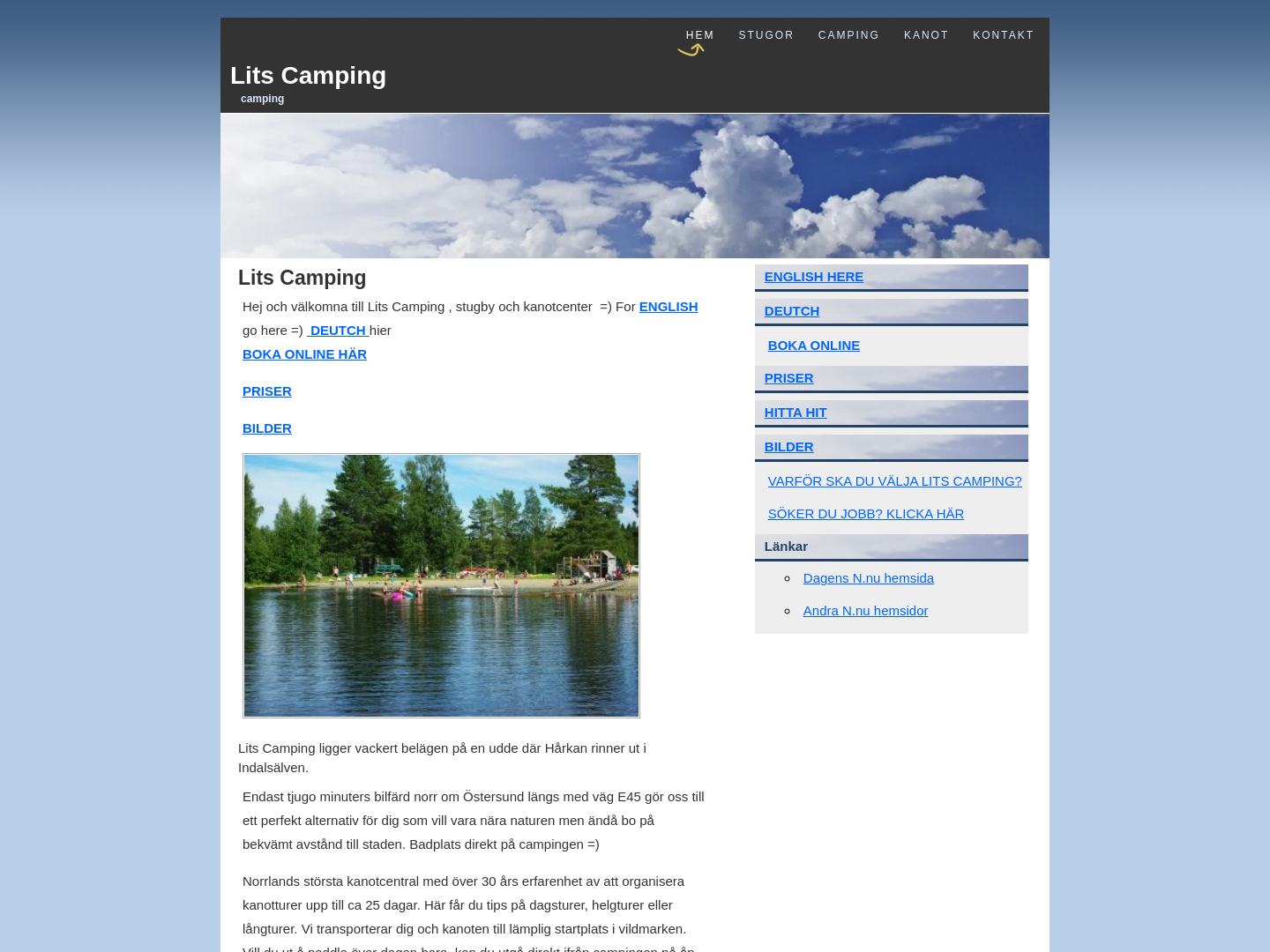 Lits Camping, Hütten & Kanus