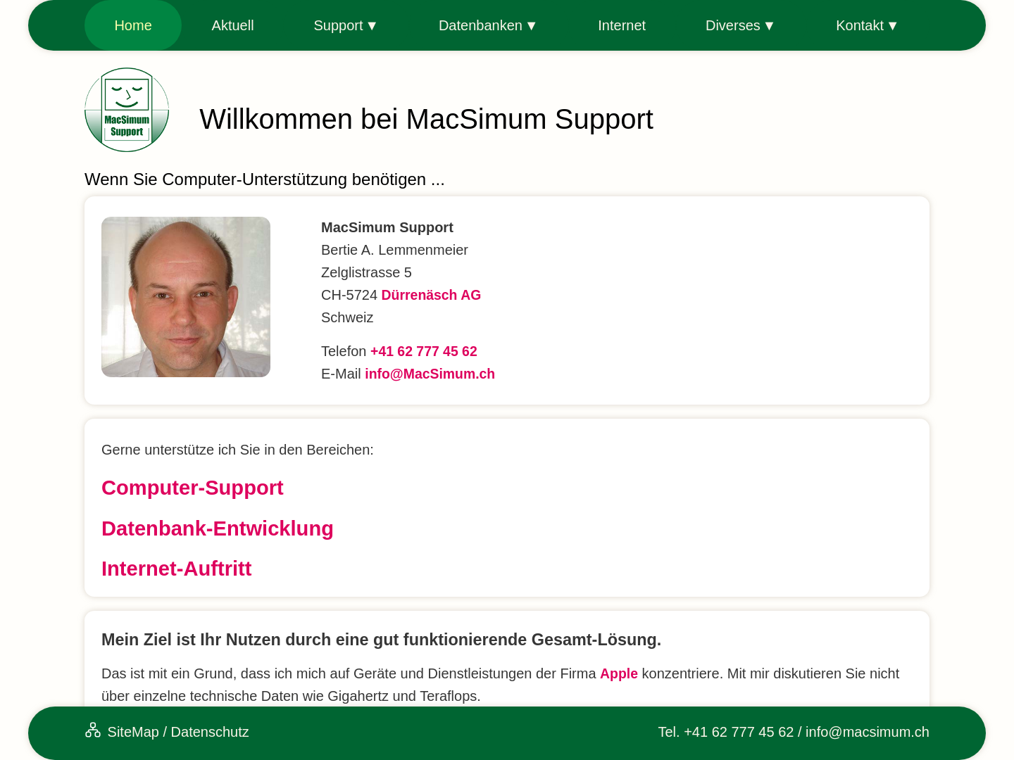 MacSimum Support, Bertie A. Lemmenmeier