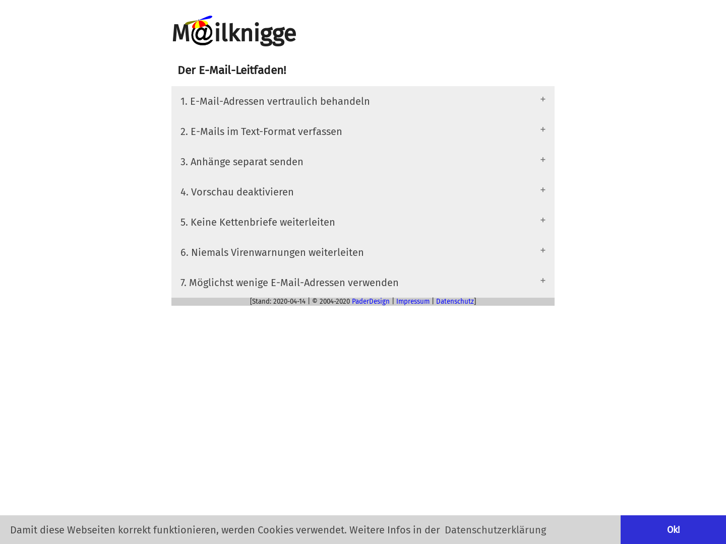 Mailknigge - Deutschlands Leitfaden zum richtigen Mailen