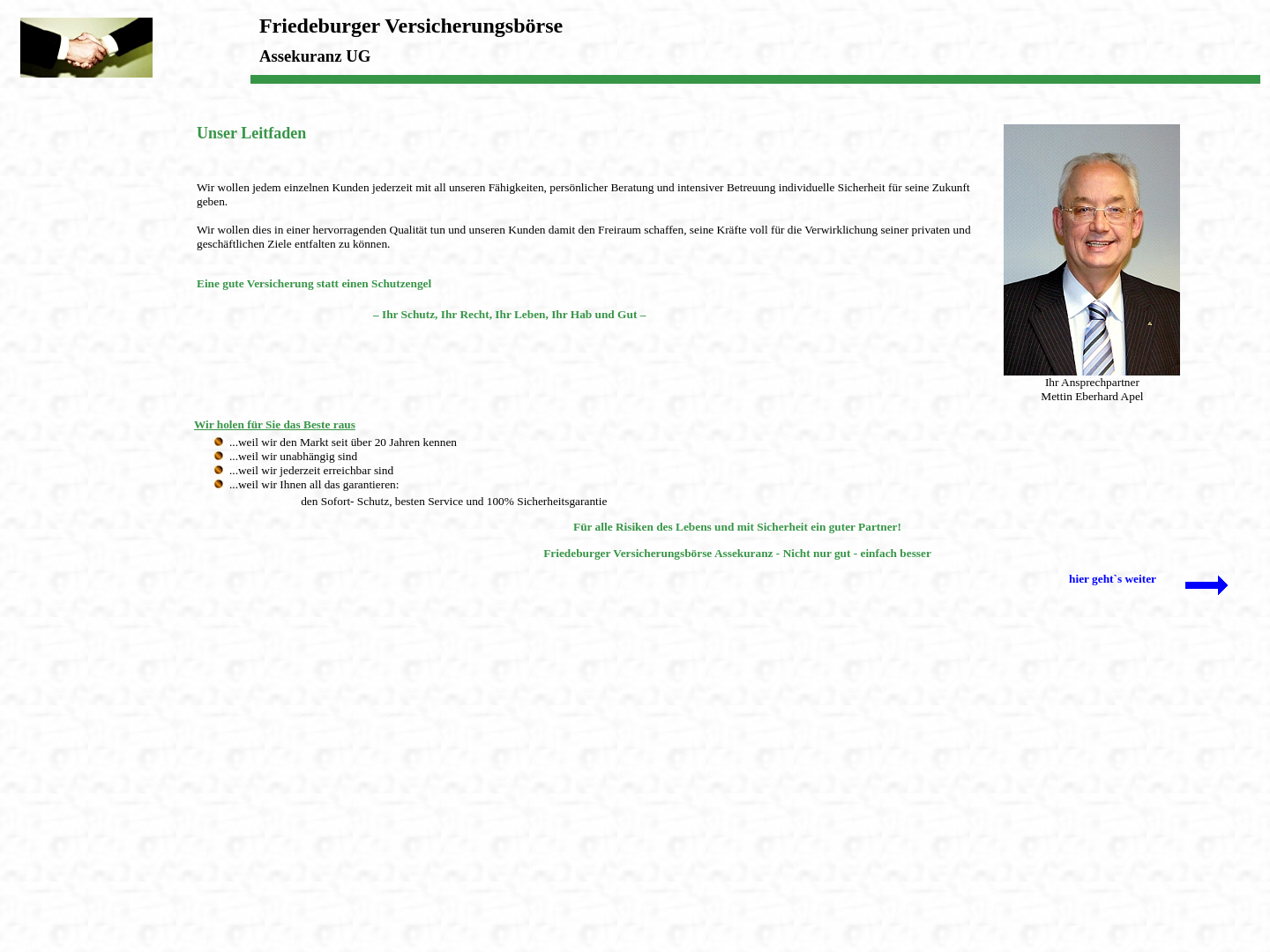 Versicherungsmakler Mettin Eberhard Apel