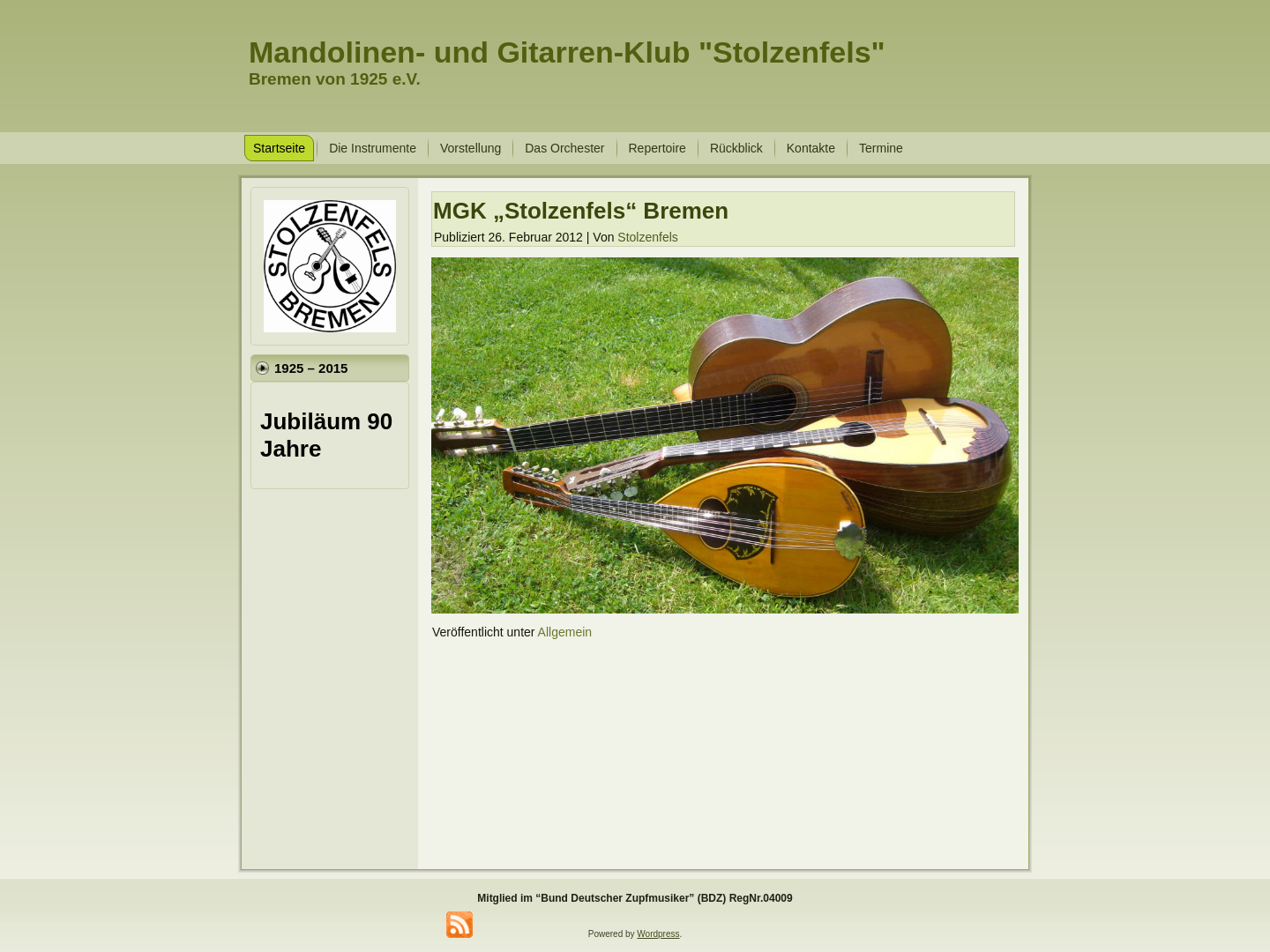 Mandolinen und Gitarren-Klub Stolzenfels Bremen 1925 e.V.