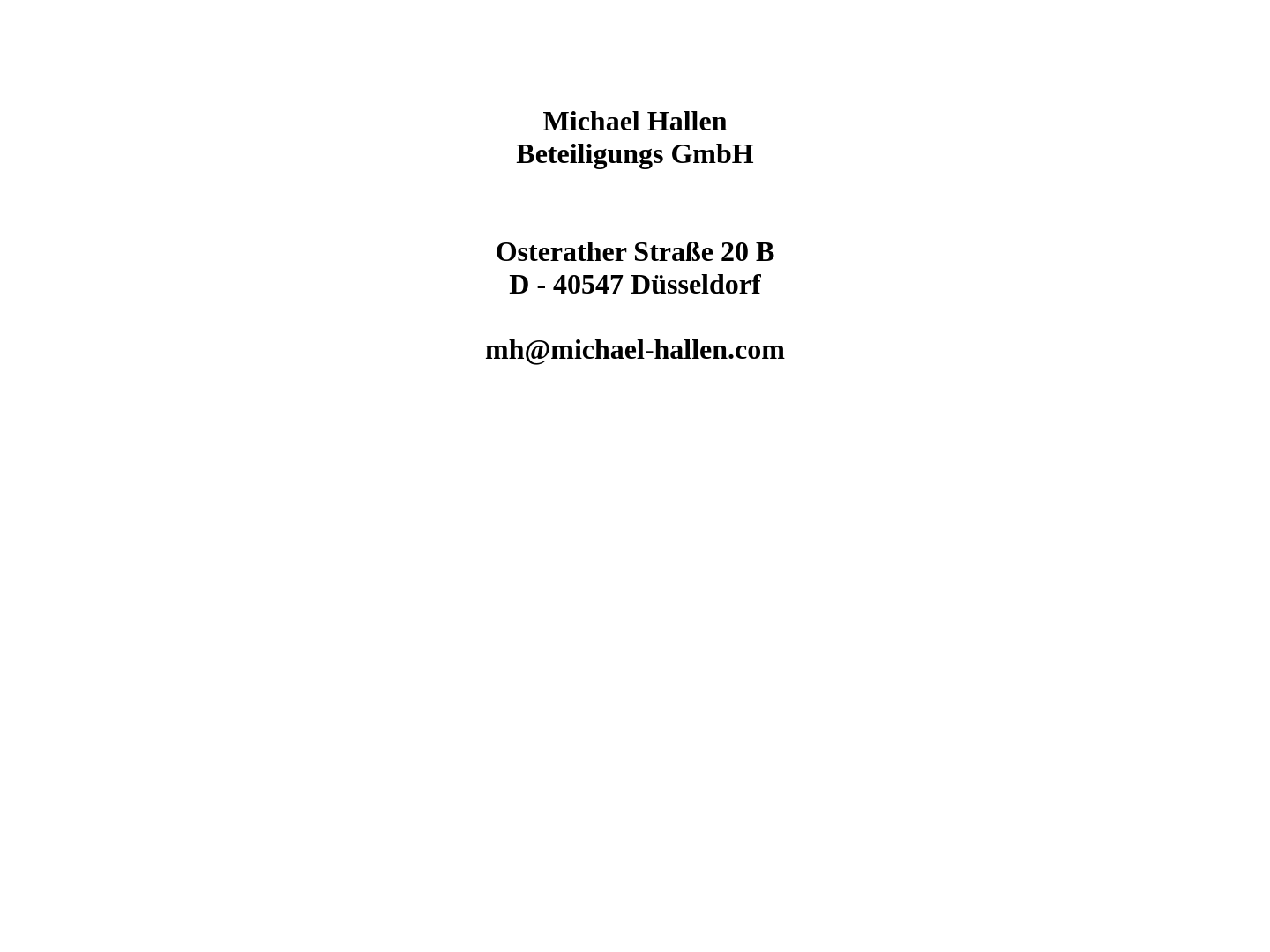Michael Hallen Consulting
