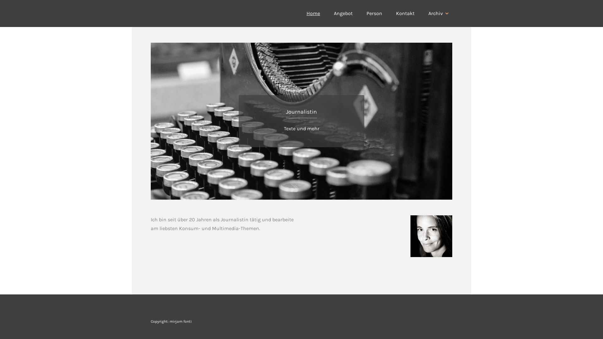Webprojekte, Mirjam Fonti