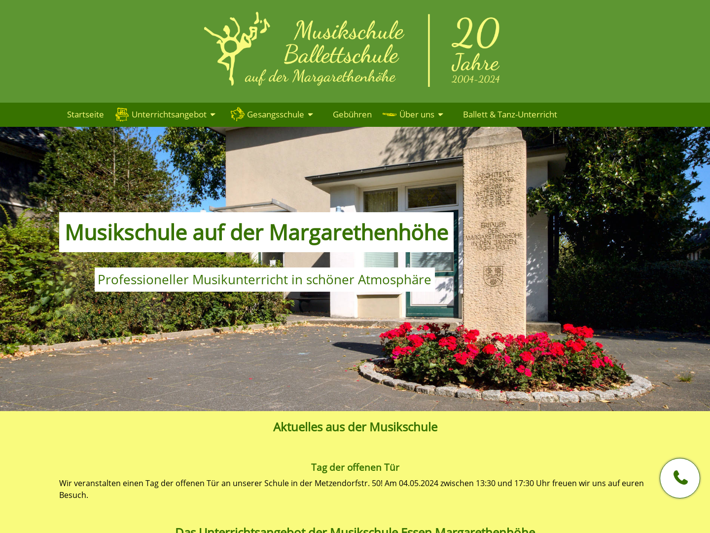 Musik- und Ballettschule Essen - Margarethenhöhe