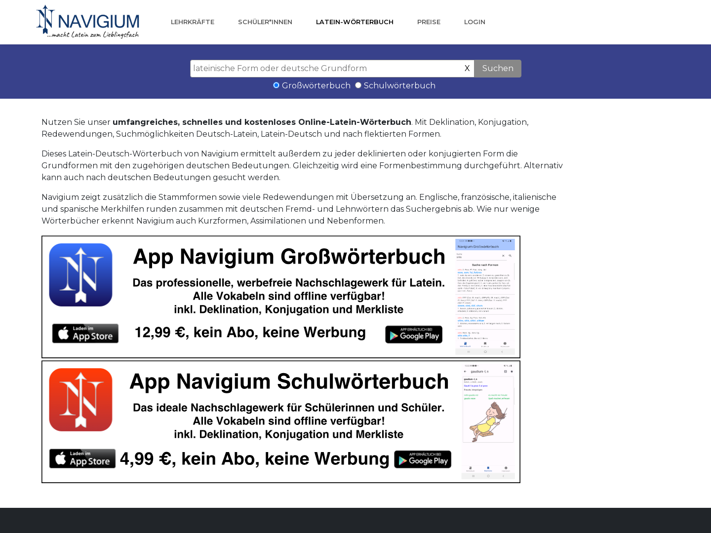 Navigium Onlinewörterbuch