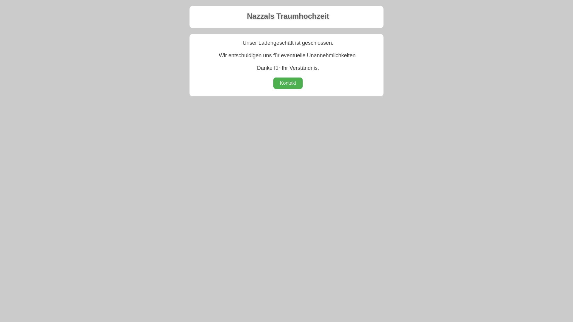 Nazzals Traumhochzeit - neue und gebrauchte Braut- und Abendmode