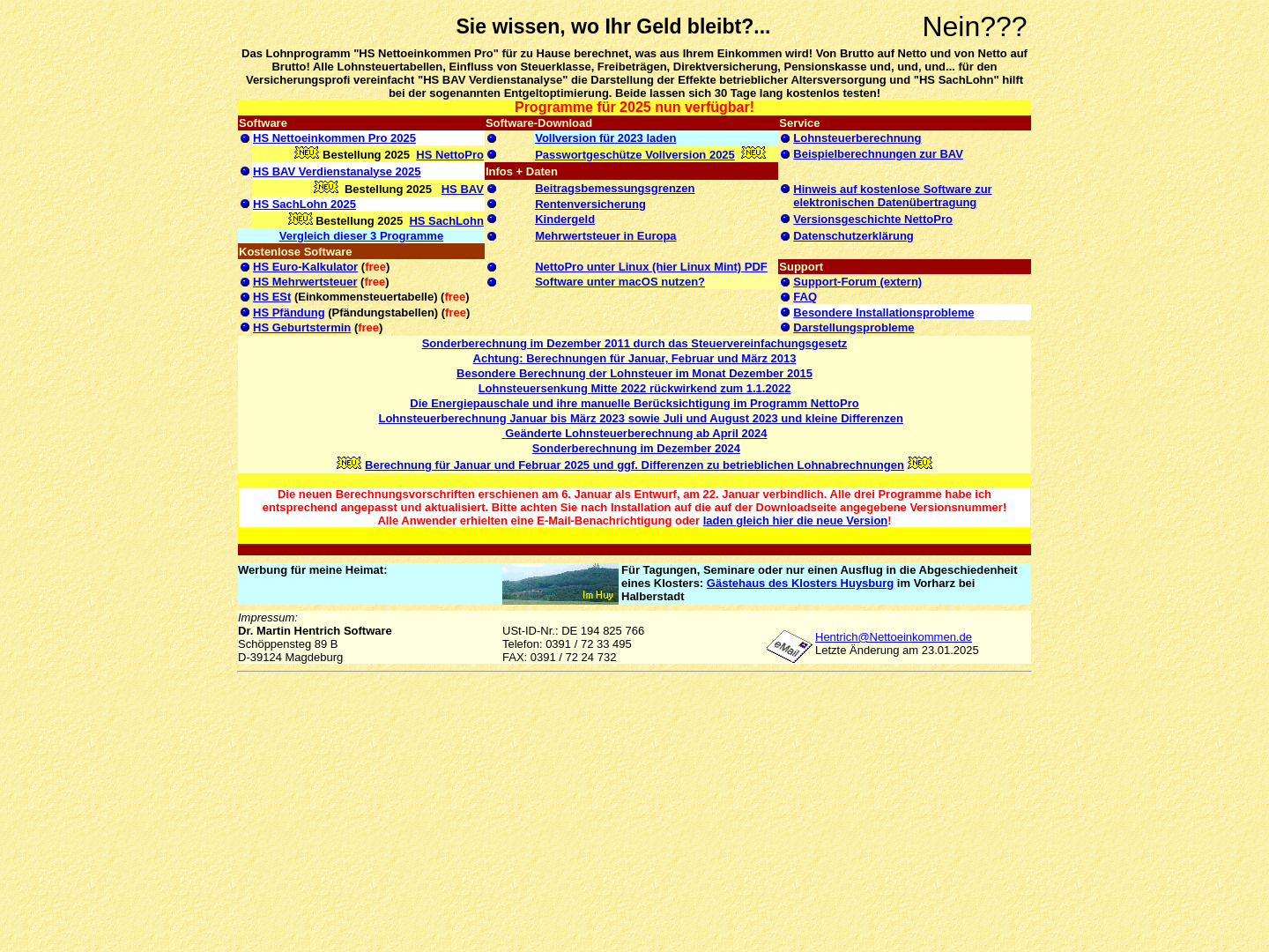 Software und Infos zu Steuern