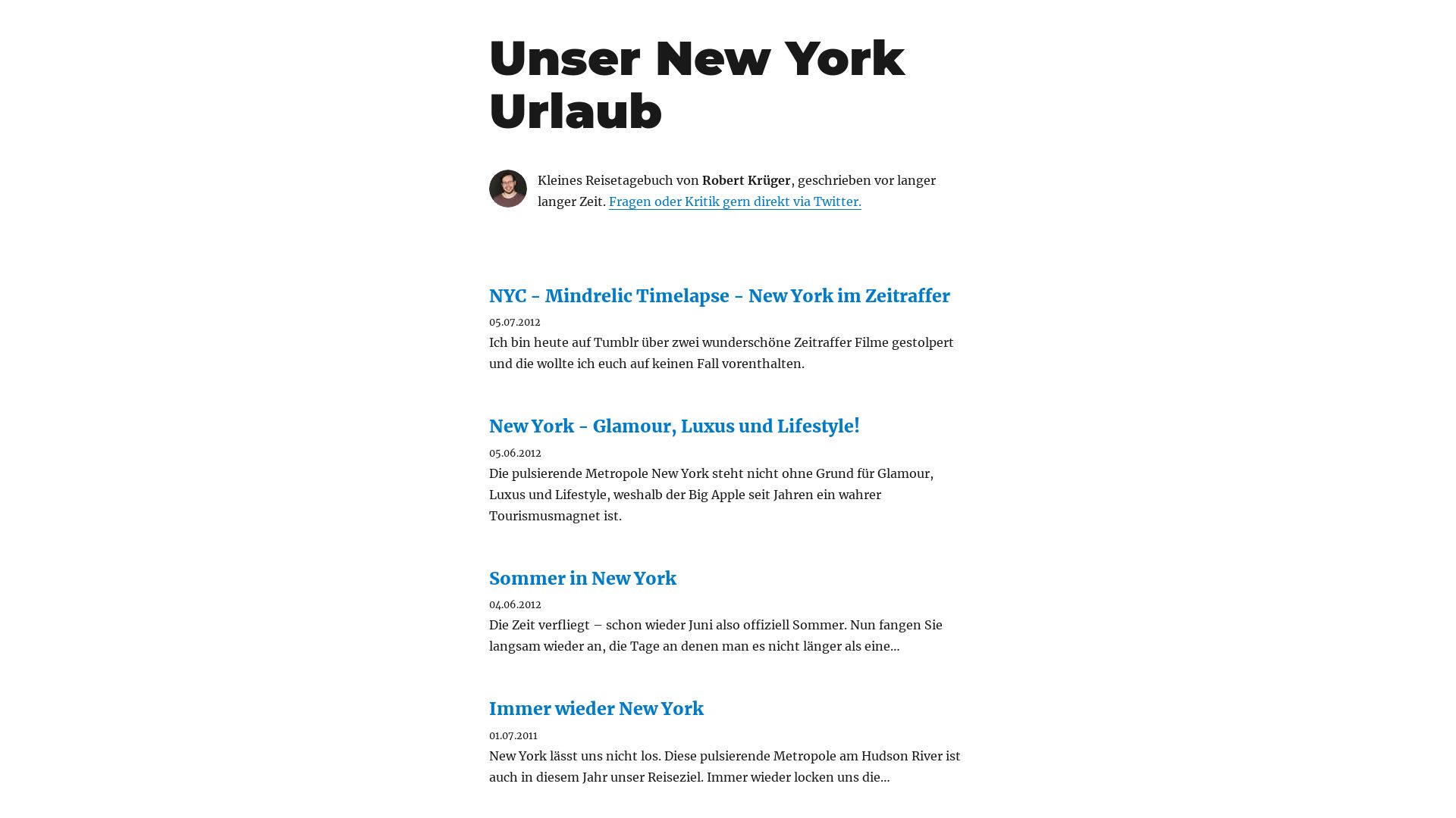 Unser New York Urlaub [Robert Krüger]